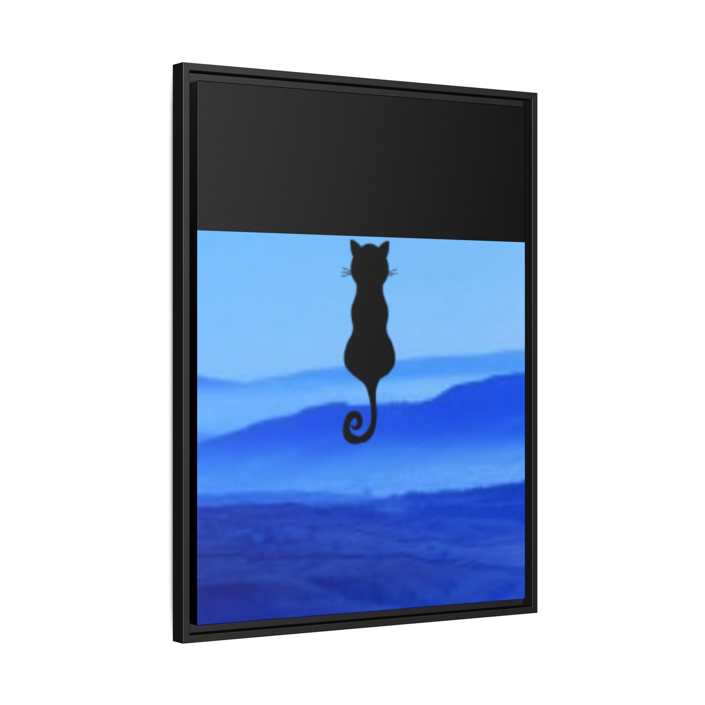 Framed Cat Silhouette Art Print, Wall Decor, Cat Lover Gift, Home Office Art, Pet Memorial