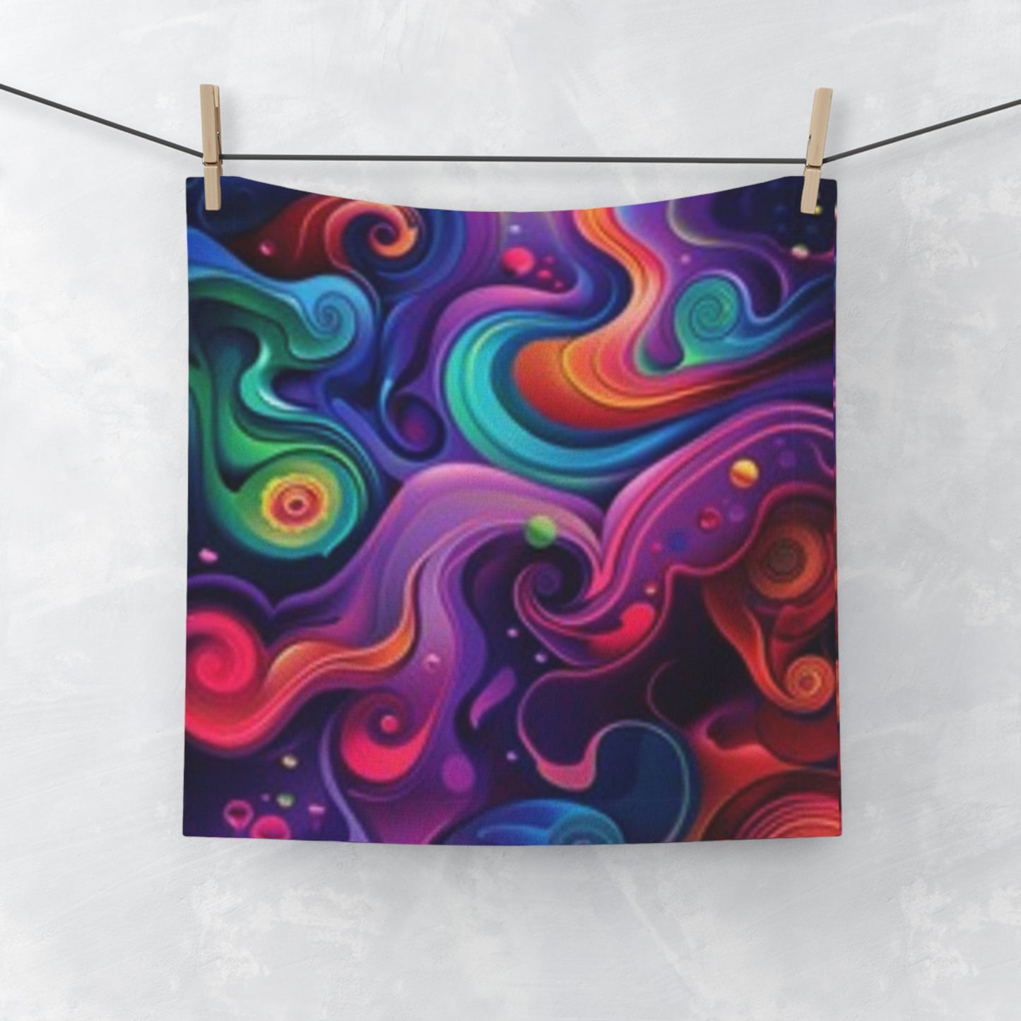 Vibrant Abstract Face Towel - Colorful Spa or Kitchen Accessory