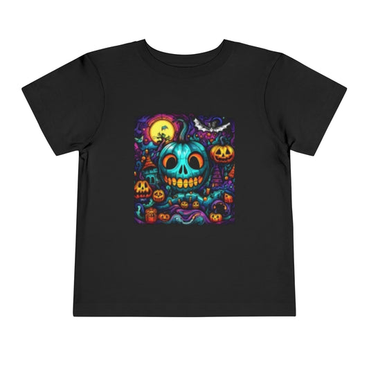 Colorful Pumpkin I'm happy Toddler Short Sleeve T-shirt Fun T-shirt for Halloween!