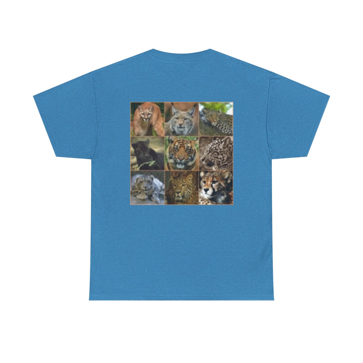 Camiseta unisex de algodón grueso para amantes de la vida silvestre - Diseño de leopardo feroz 