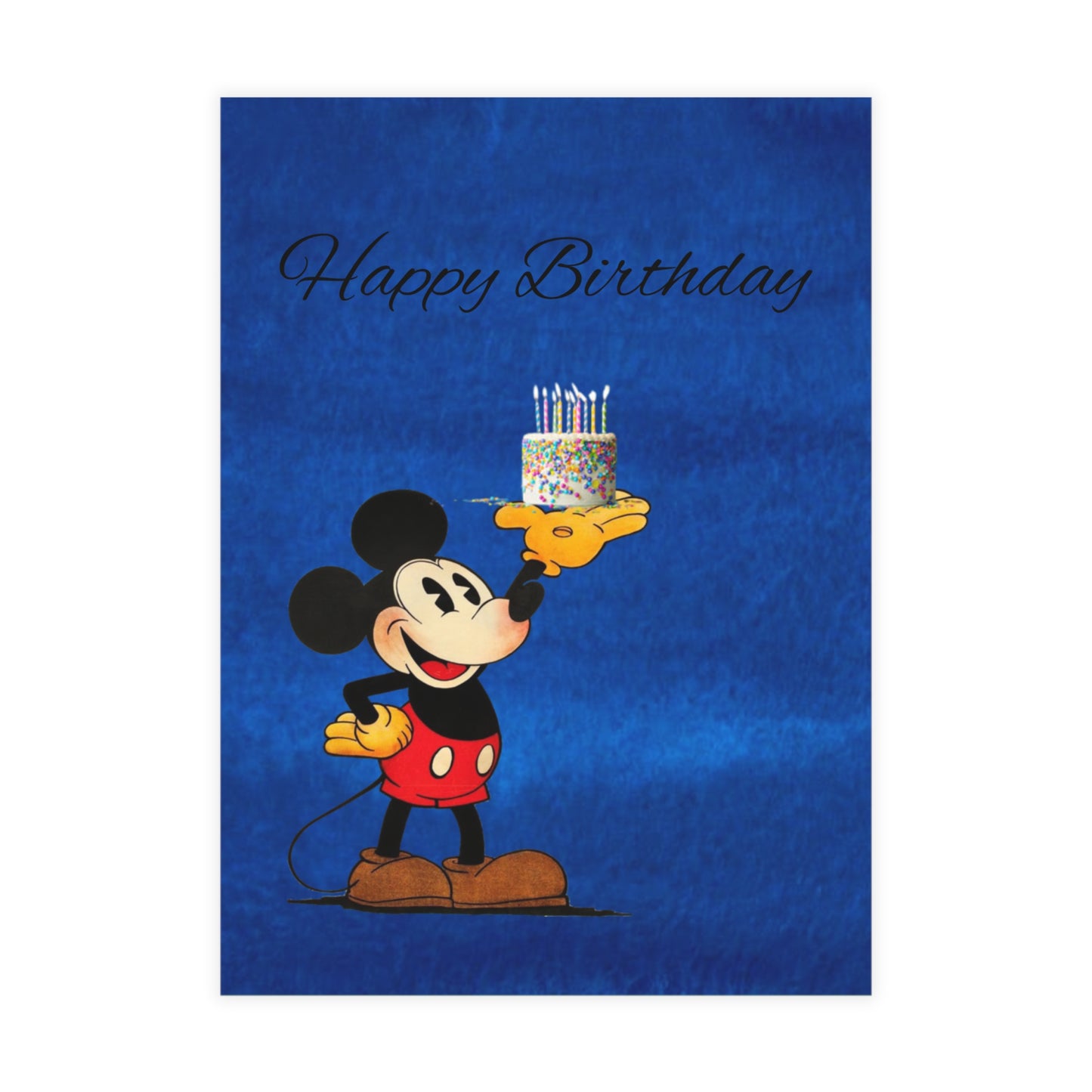 Mickey Mouse Birthday Postcard Bundles, Cute Greeting Cards Set, Envelopes Included, Celebrate Special Occasions, Kids Birthday Invitations