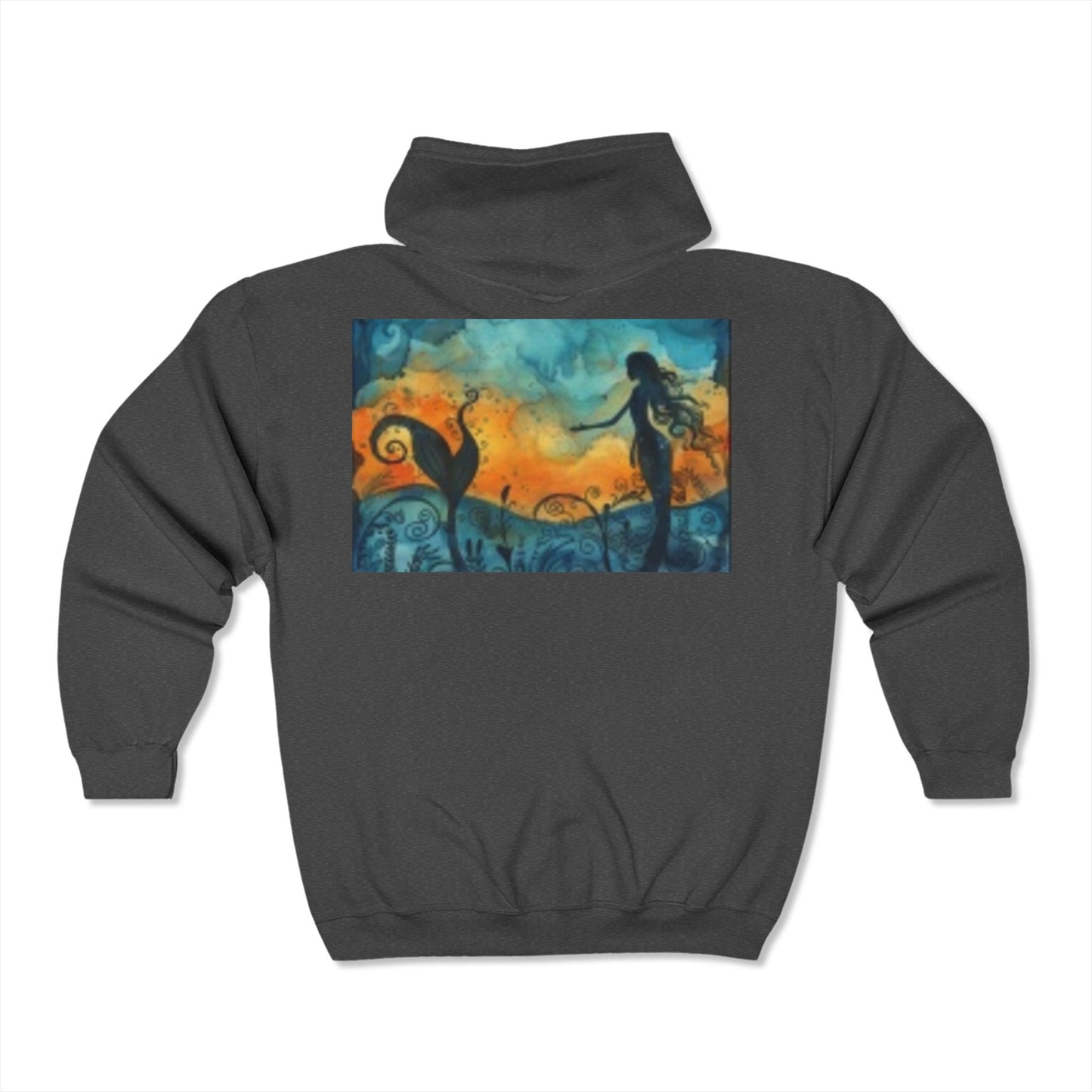 Sudadera con capucha y cremallera completa Mermaid Ocean