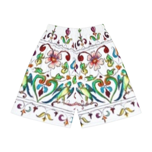 Men's Colorful Floral Sports Shorts - Comfortable Activewear for Summer