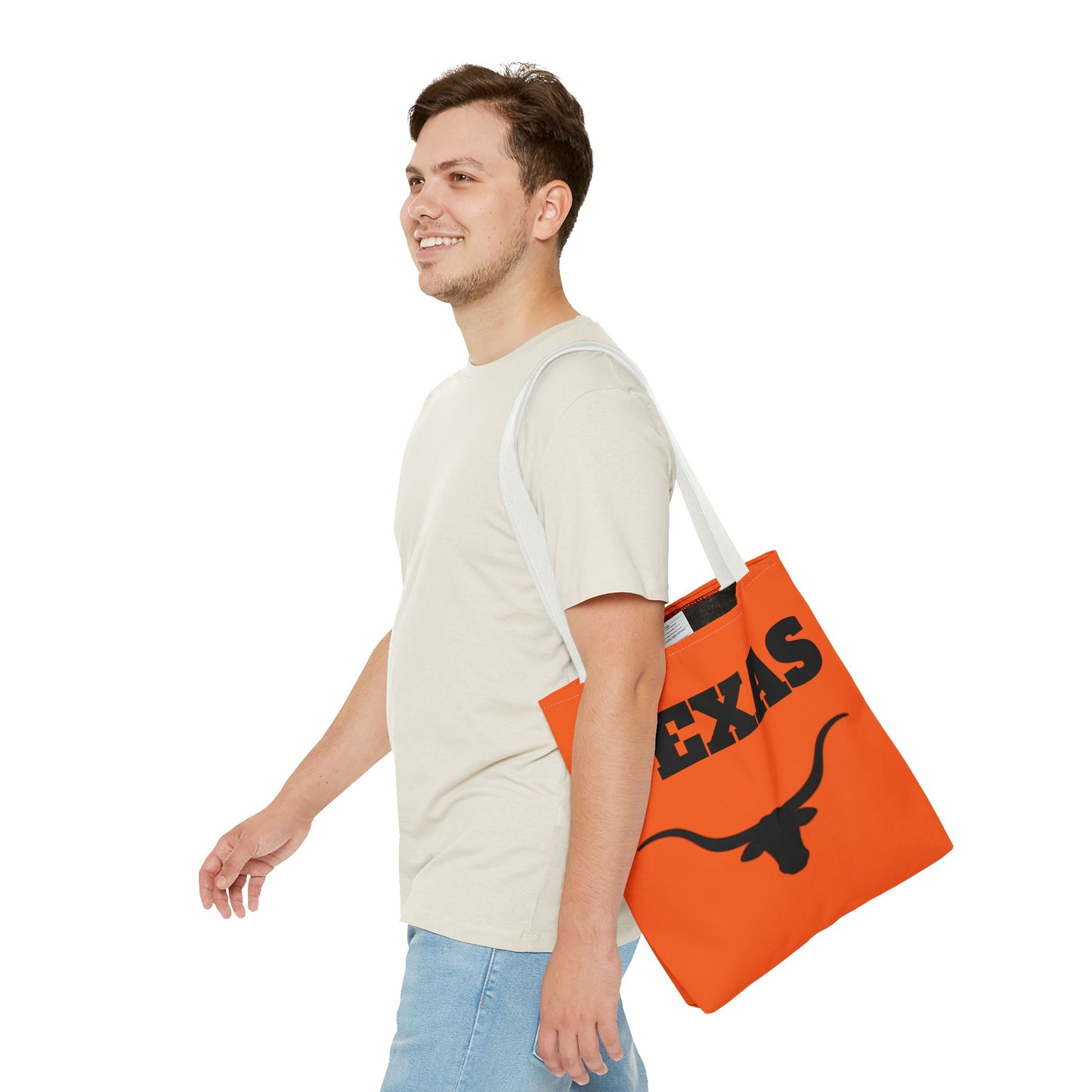 Texas Longhorn Tote Bag - Bold Orange Design for Fans