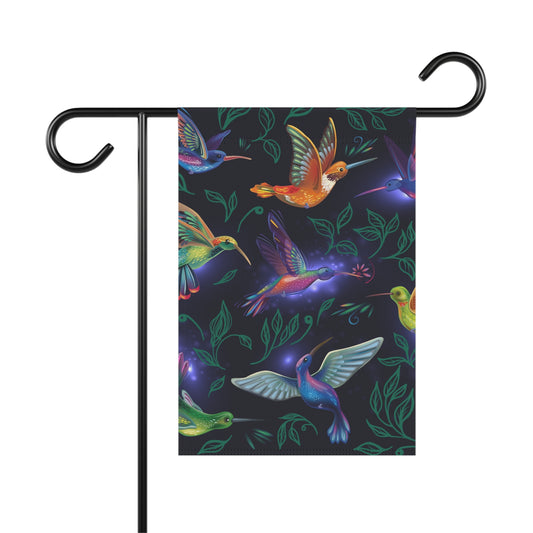 Bandera de jardín y casa de 30 x 45 cm (colibríes)