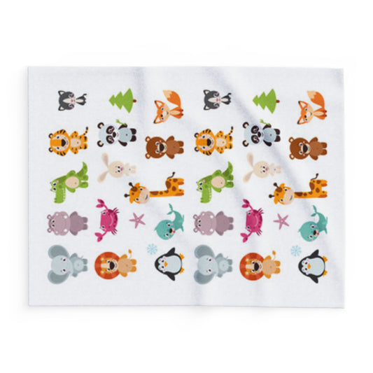 Cute Animal Arctic Fleece Blanket - Cozy Kids Throw for Comfort and Playtime