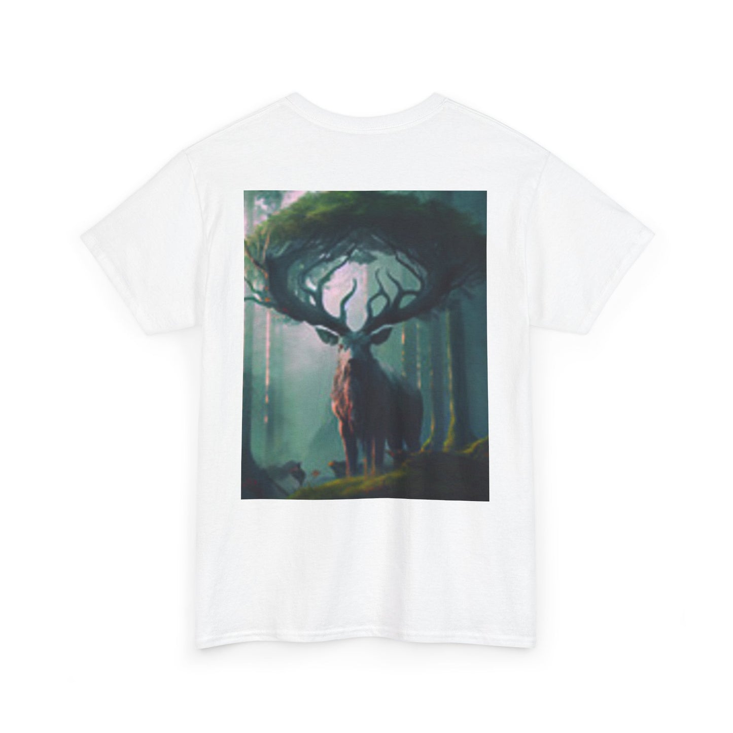 T-shirt unisexe en coton épais Deer Forest