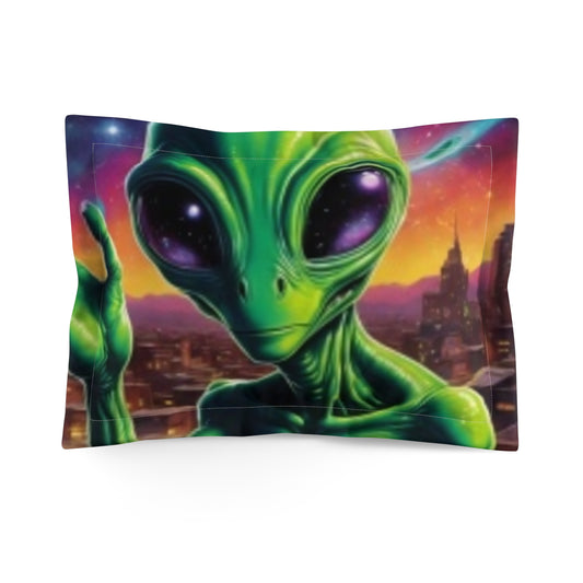 Taie d'oreiller verte Alien King Size Standard Merci Shookie Mookie