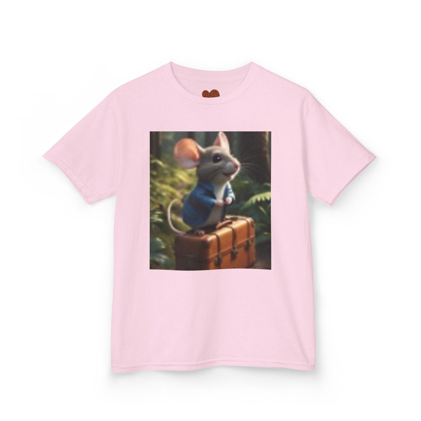 Kids Adventure Tee with Colorful Heart & Mouse Design
