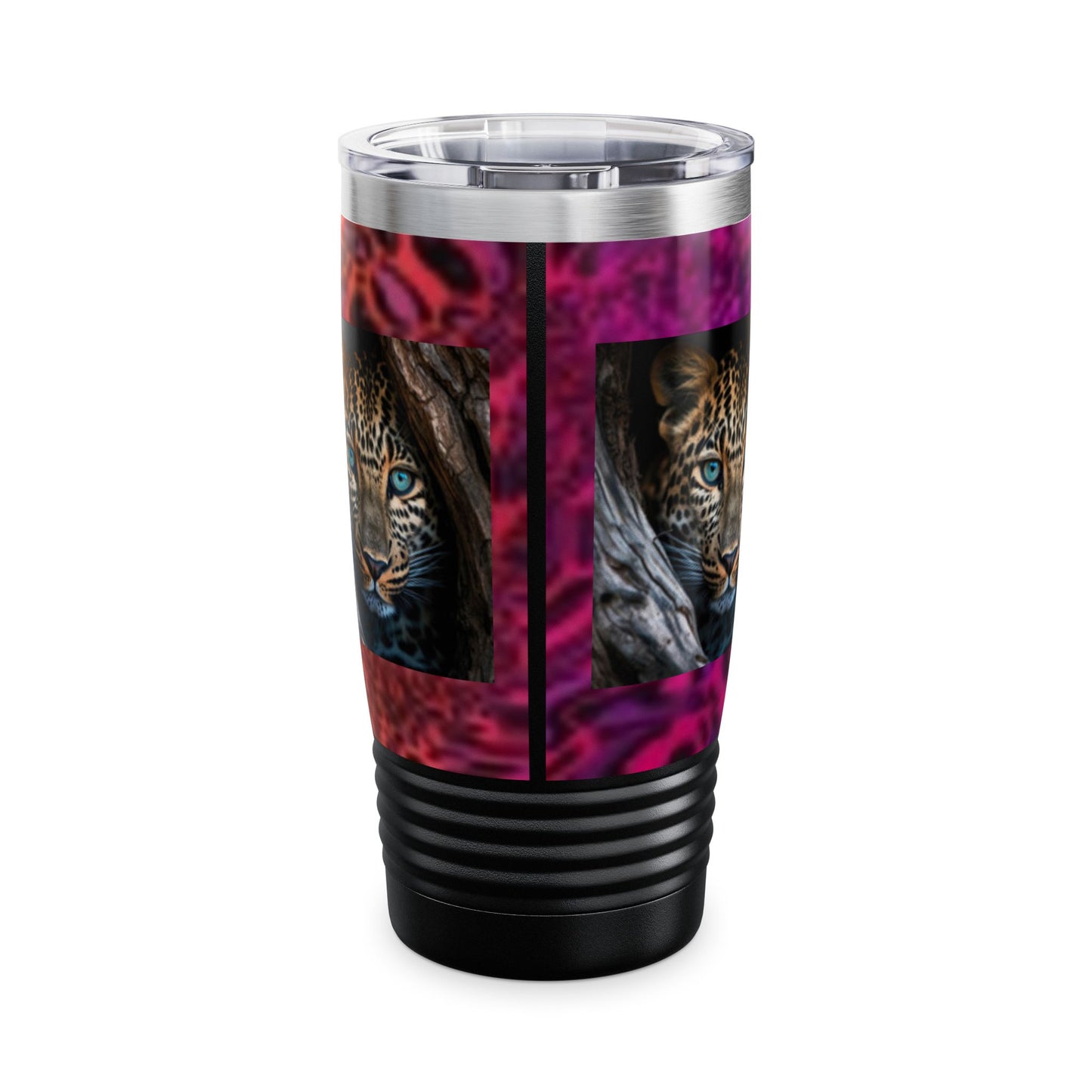 Majestic Leopard Ringneck Tumbler | 20oz Insulated Travel Mug, Animal Lover Gift, Nature Drinkware, Adventure Outdoors