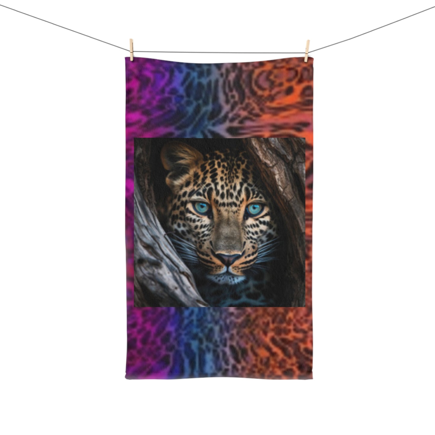 Wild Leopard & Animal Print Vibrant Hand Towel, Jungle Decor, Animal Print Towel, Unique Bathroom Accessory, Gift for Nature Lovers