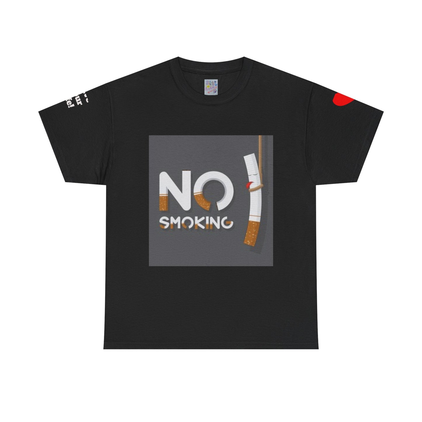 No Smoking Message T-shirt, Unisex Anti-Smoking Tee, Casual Statement Shirt, Gift for Smokers, Awareness Apparel, Health Conscious Clothing