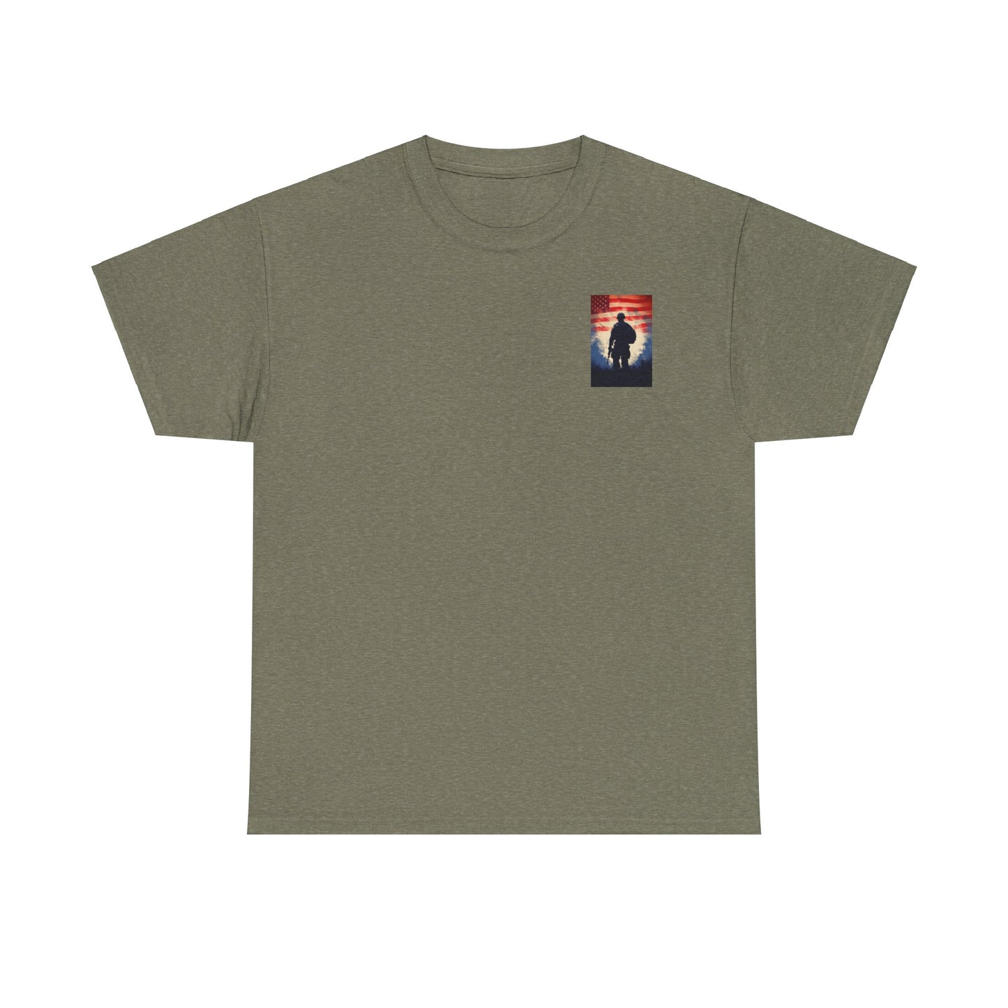 T-shirt USA Flag Military Man with Gun