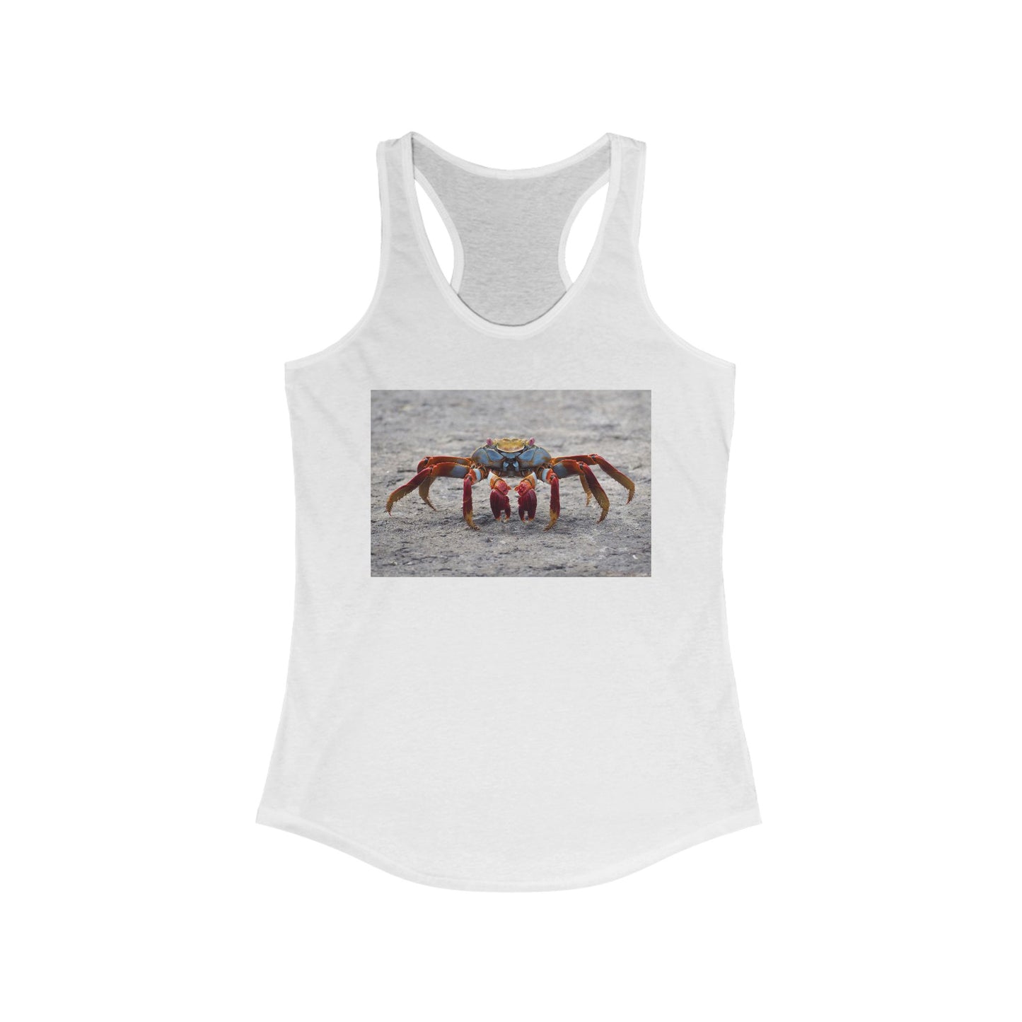 Women's Colorful Crab Racerback Tank, Summer Top, Beachwear, Gift for Her, Casual Outfit, Nautical Beach Tank