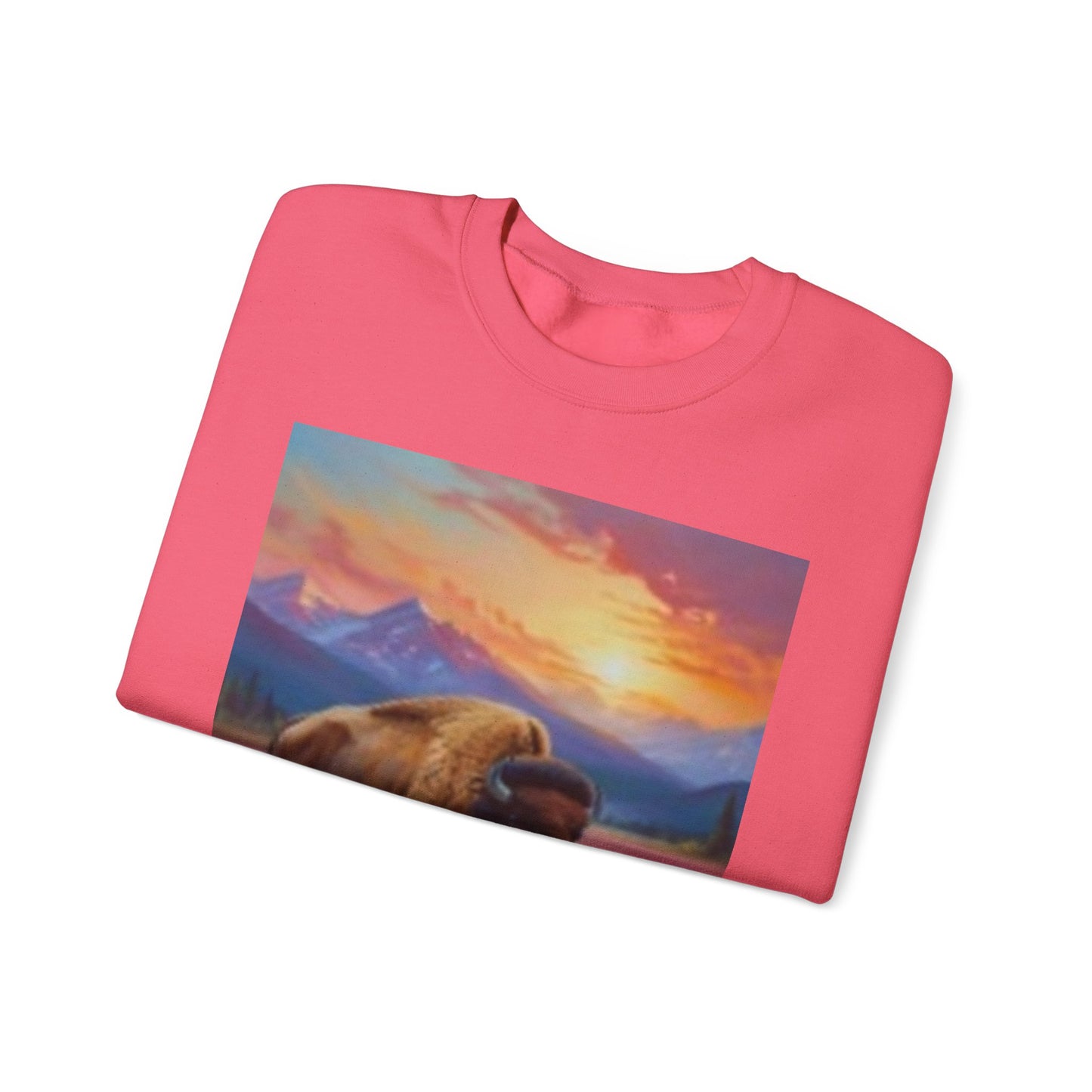 Bold Buffalo Design Unisex Crewneck Sweatshirt - Perfect for Nature Lovers