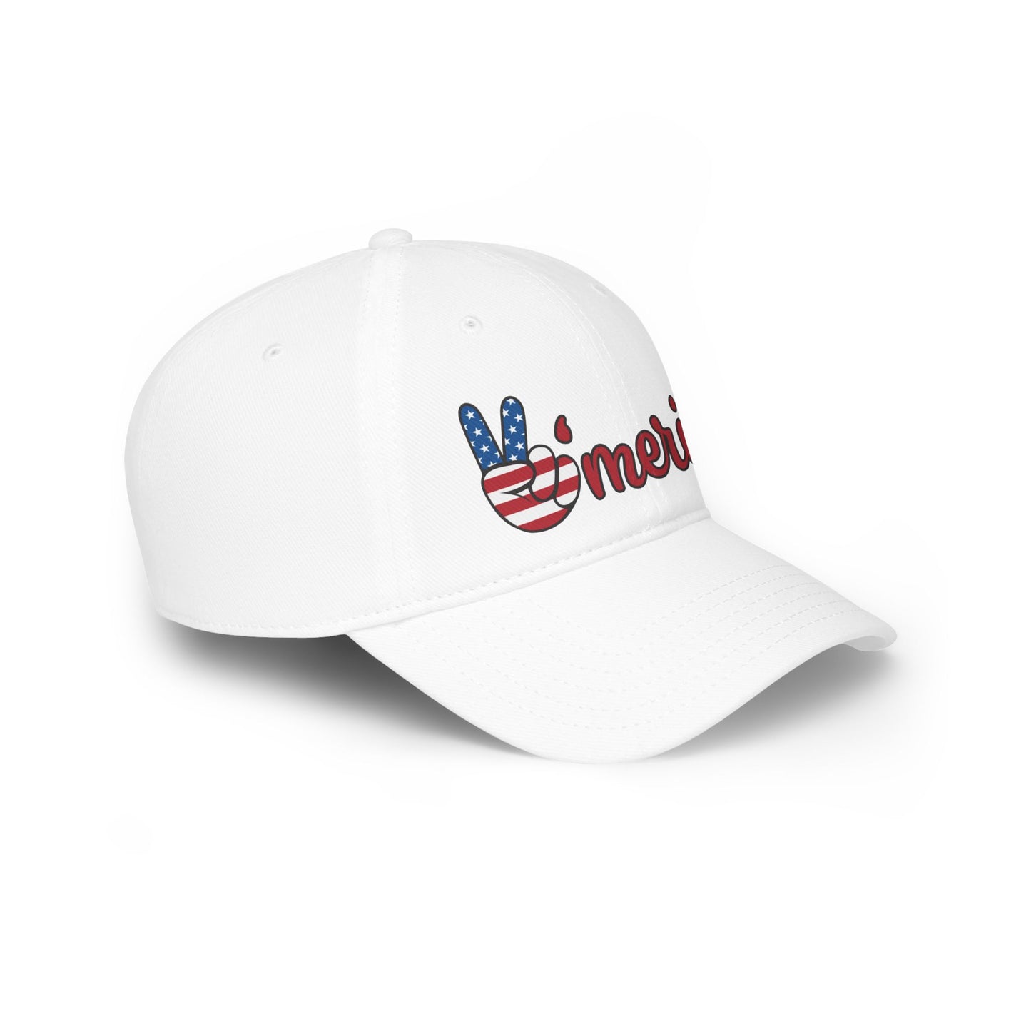 Casquette de baseball à profil bas avec symbole de la paix en Amérique