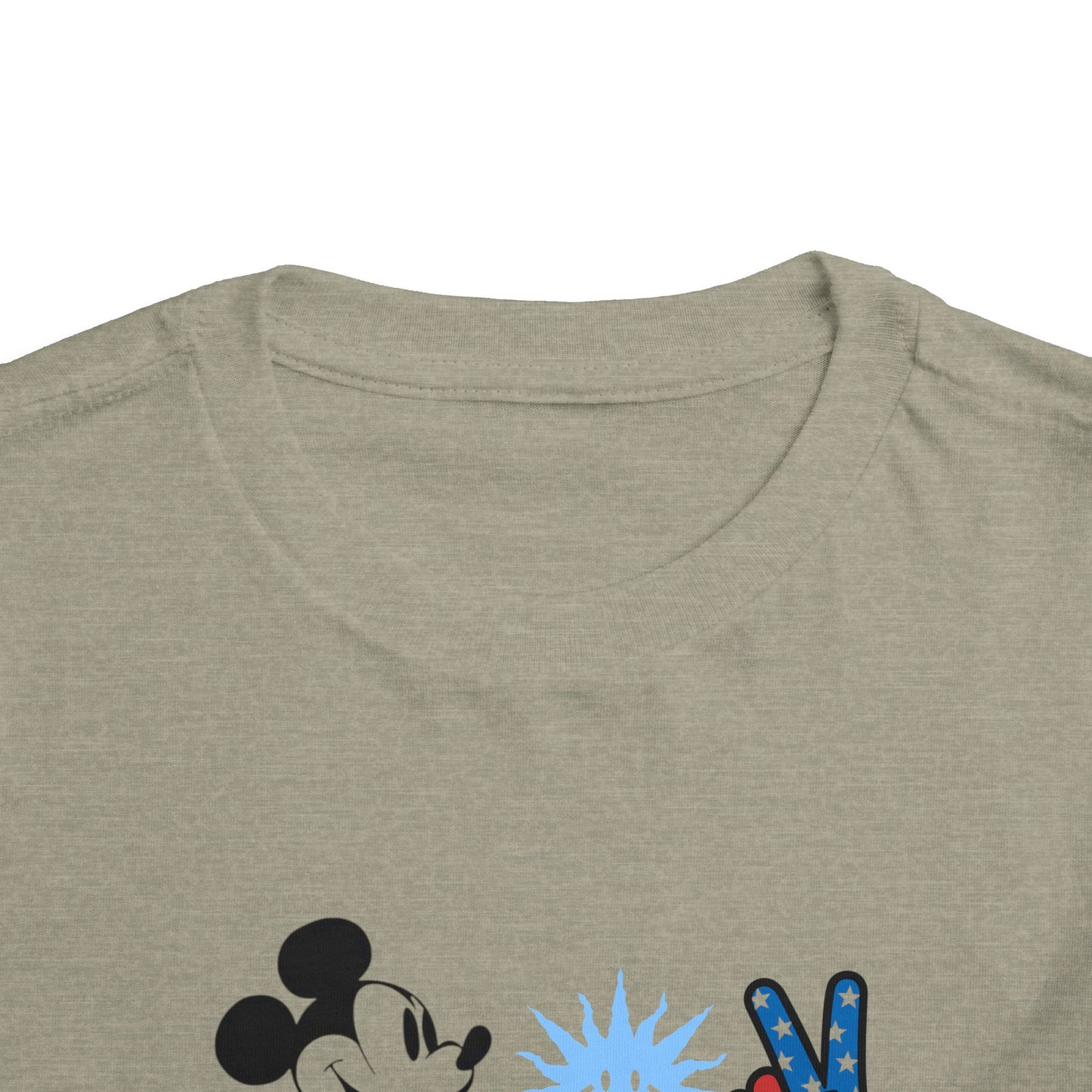 Mickey Mouse Buzz Lightyear Heart Teddy Bear Toddler Short Sleeve T-shirt