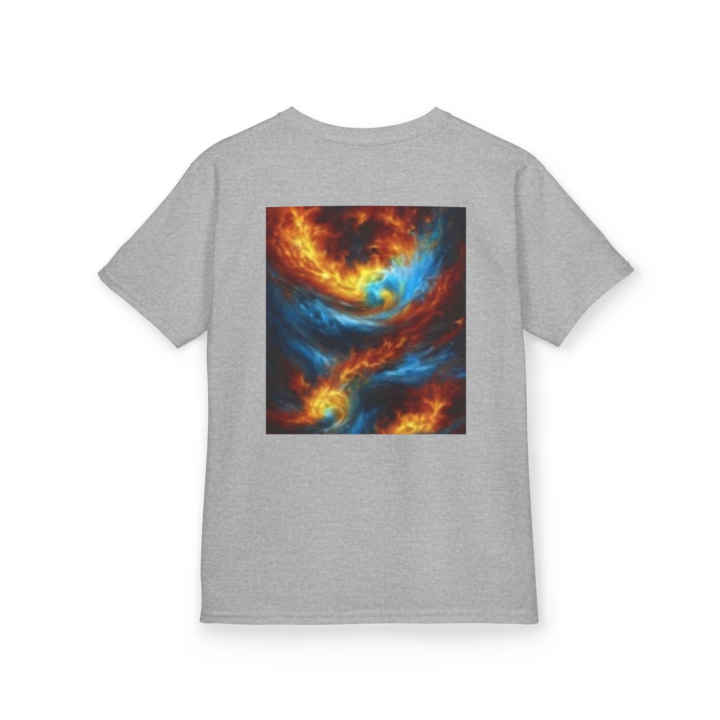 T-shirt enfant dynamique avec motif coloré - Design unique devant et derrière 