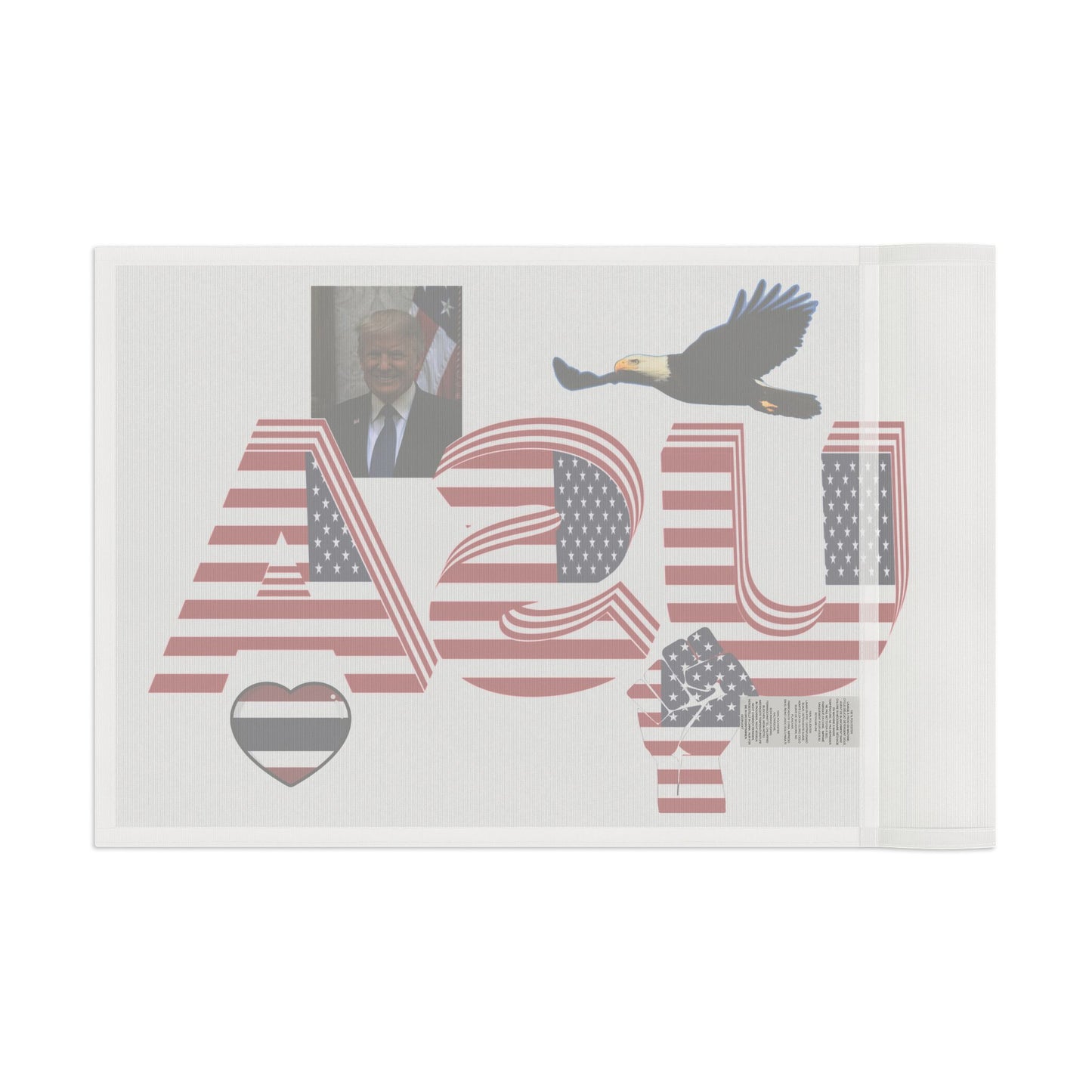 Tasse patriotique avec drapeau américain et motif aigle et Trump 