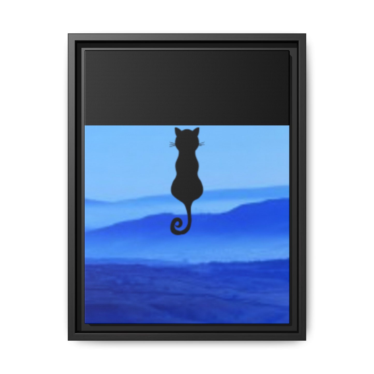 Framed Cat Silhouette Art Print, Wall Decor, Cat Lover Gift, Home Office Art, Pet Memorial