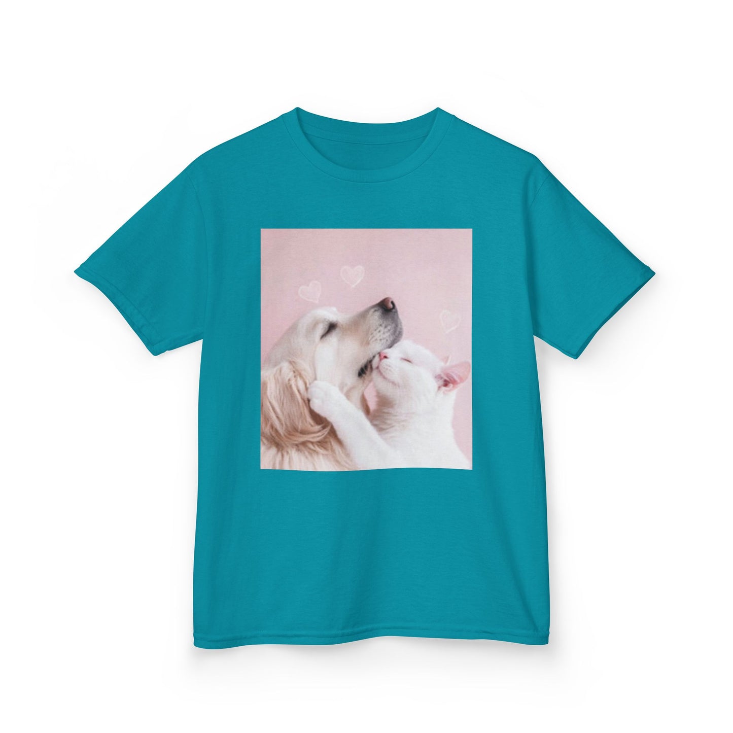 Cute Dog Love Kids Heavy Cotton Tee - Perfect Valentine’s or Everyday Wear!