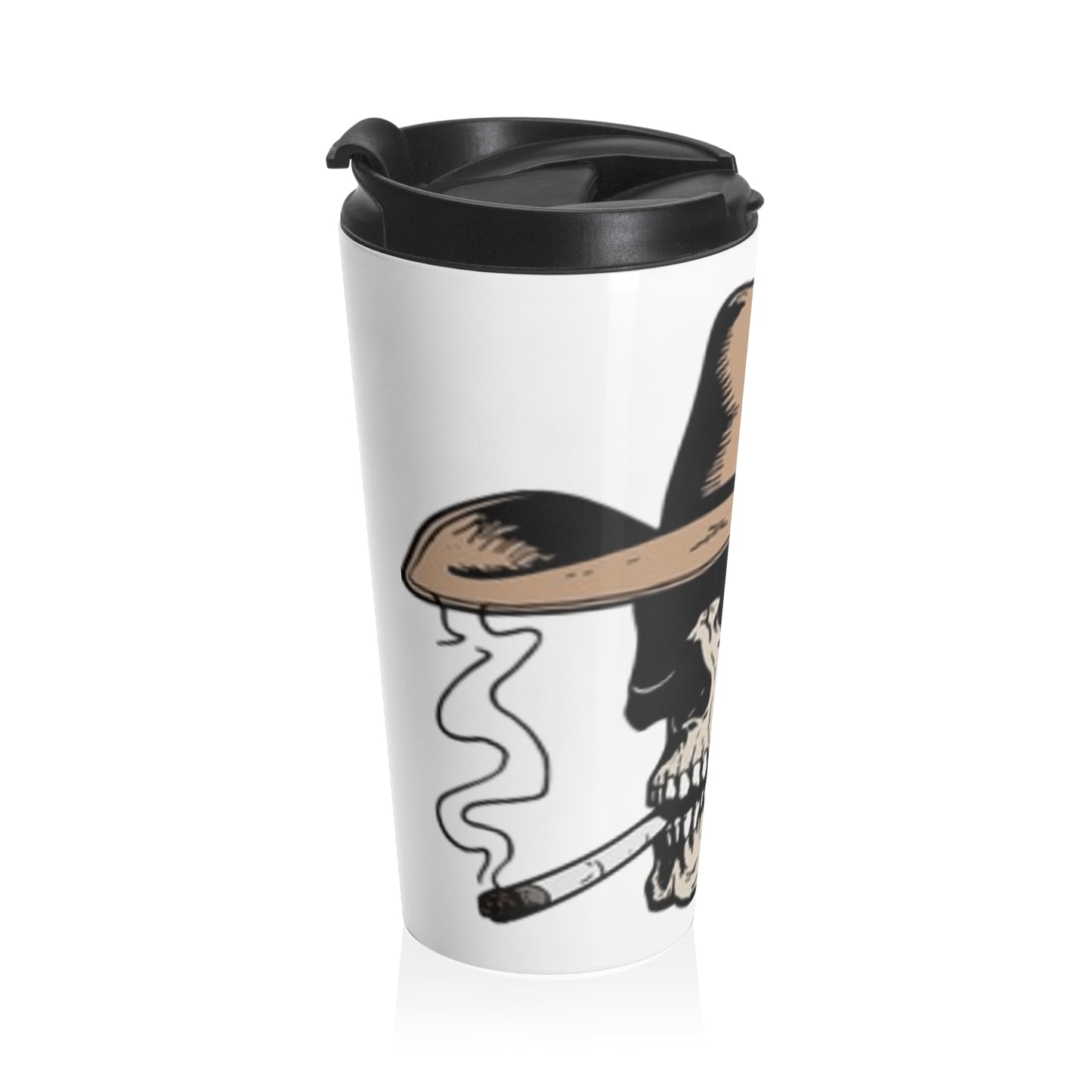 Cowboy Skull Stainless Steel Travel Mug - Perfect for Adventurers & Coffee Lovers