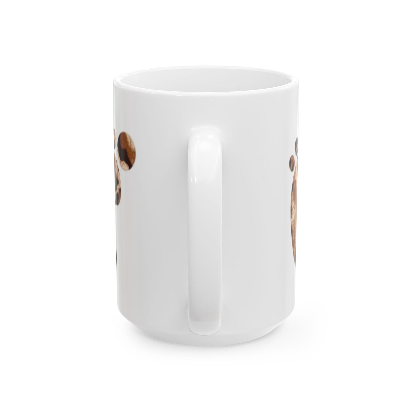 Bonita taza de cerámica con huellas de animales (325 ml y 433 ml), perfecta para amantes del café y los animales.