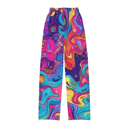 Pantalon de détente coloré pour enfants - Motif tourbillonnant vibrant pour plus de confort et de plaisir