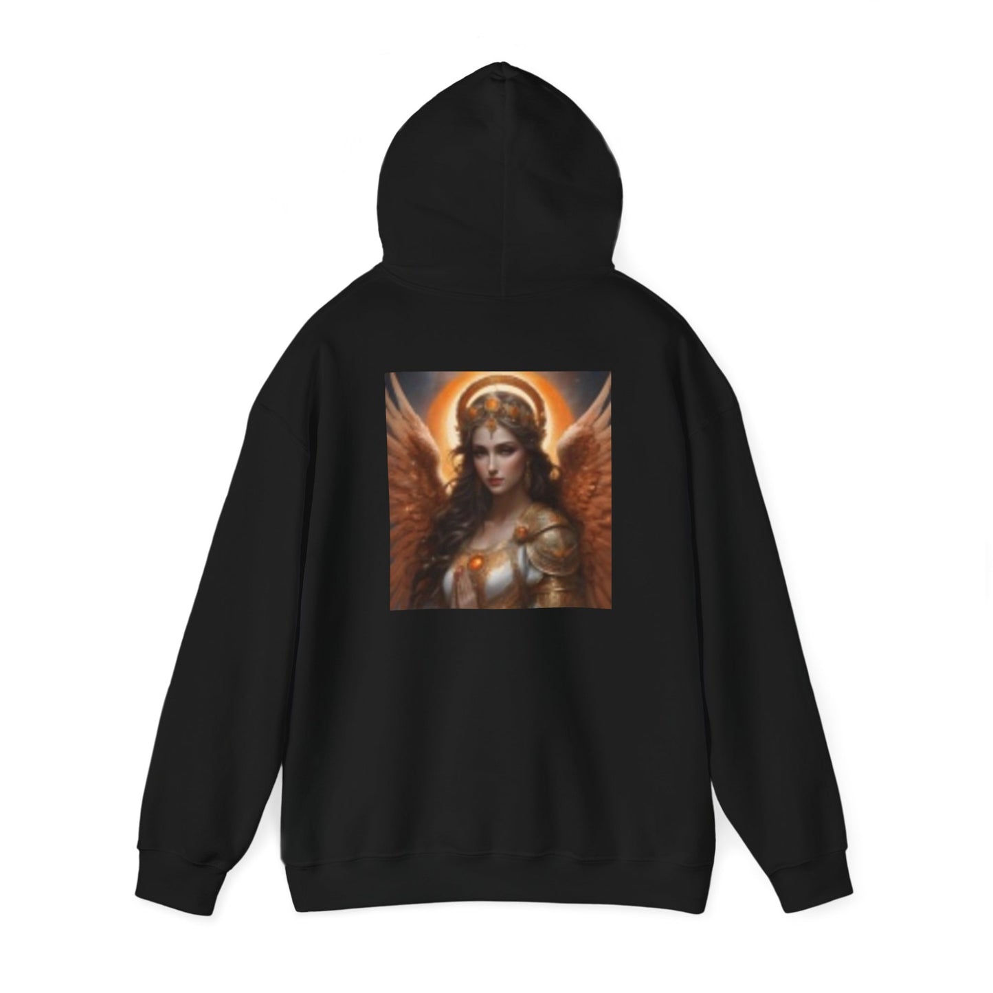 Sudadera unisex con capucha de mezcla pesada™ de fénix y ángel mítico - Moda de fantasía acogedora