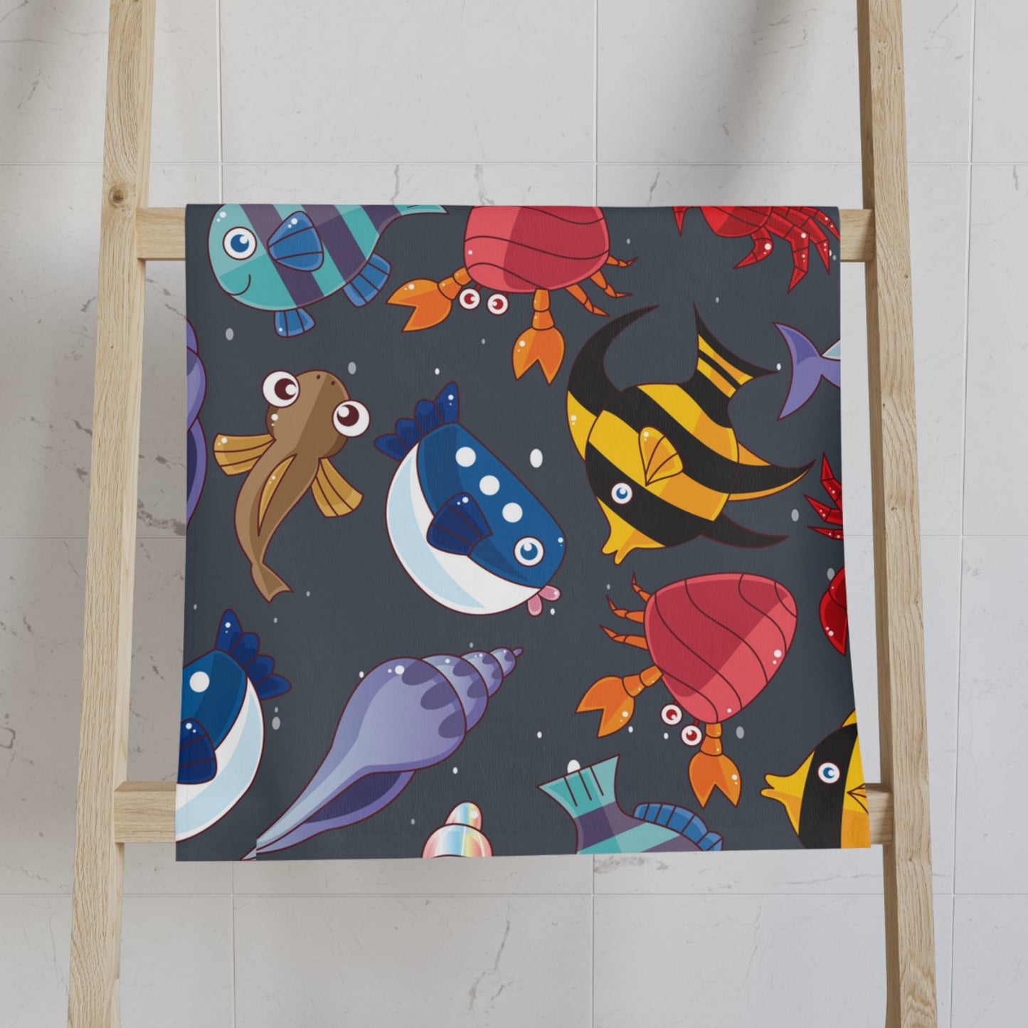 Hand Towel 16"x28" Ocean Animals