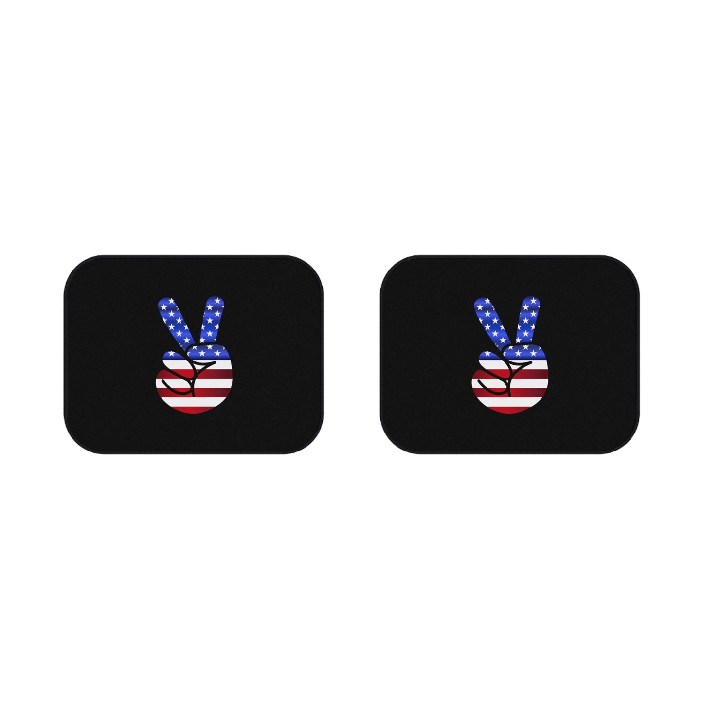 Tapis de voiture (2x arrière) Signe de paix Rouge Blanc Bleu