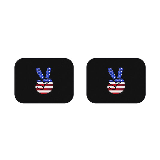 Tapis de voiture (2x arrière) Signe de paix Rouge Blanc Bleu