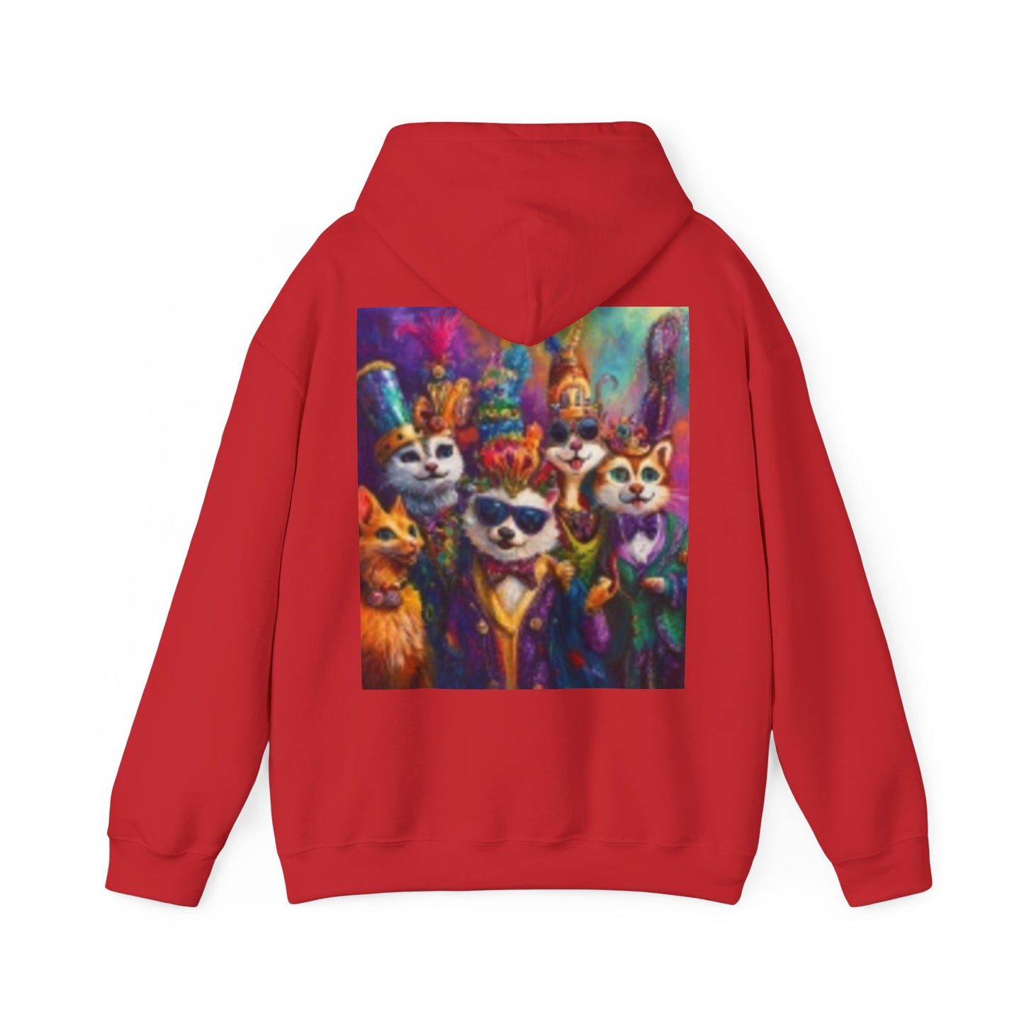 Colorful Cat Party Hooded Sweatshirt