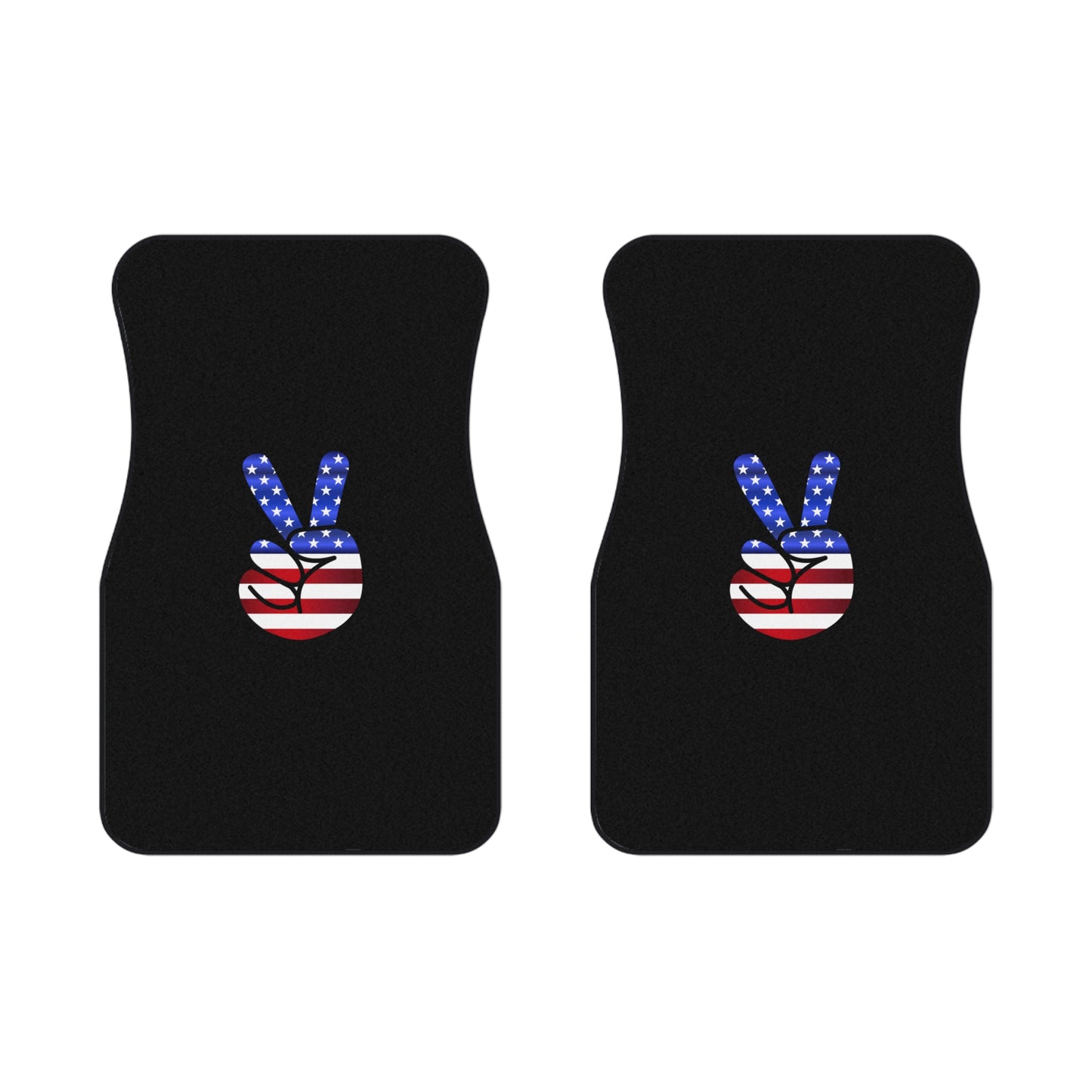 Tapis de voiture (2x avant) Poing Rouge Blanc Bleu