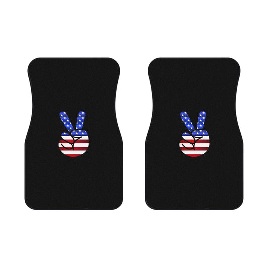 Tapis de voiture (2x avant) Poing Rouge Blanc Bleu