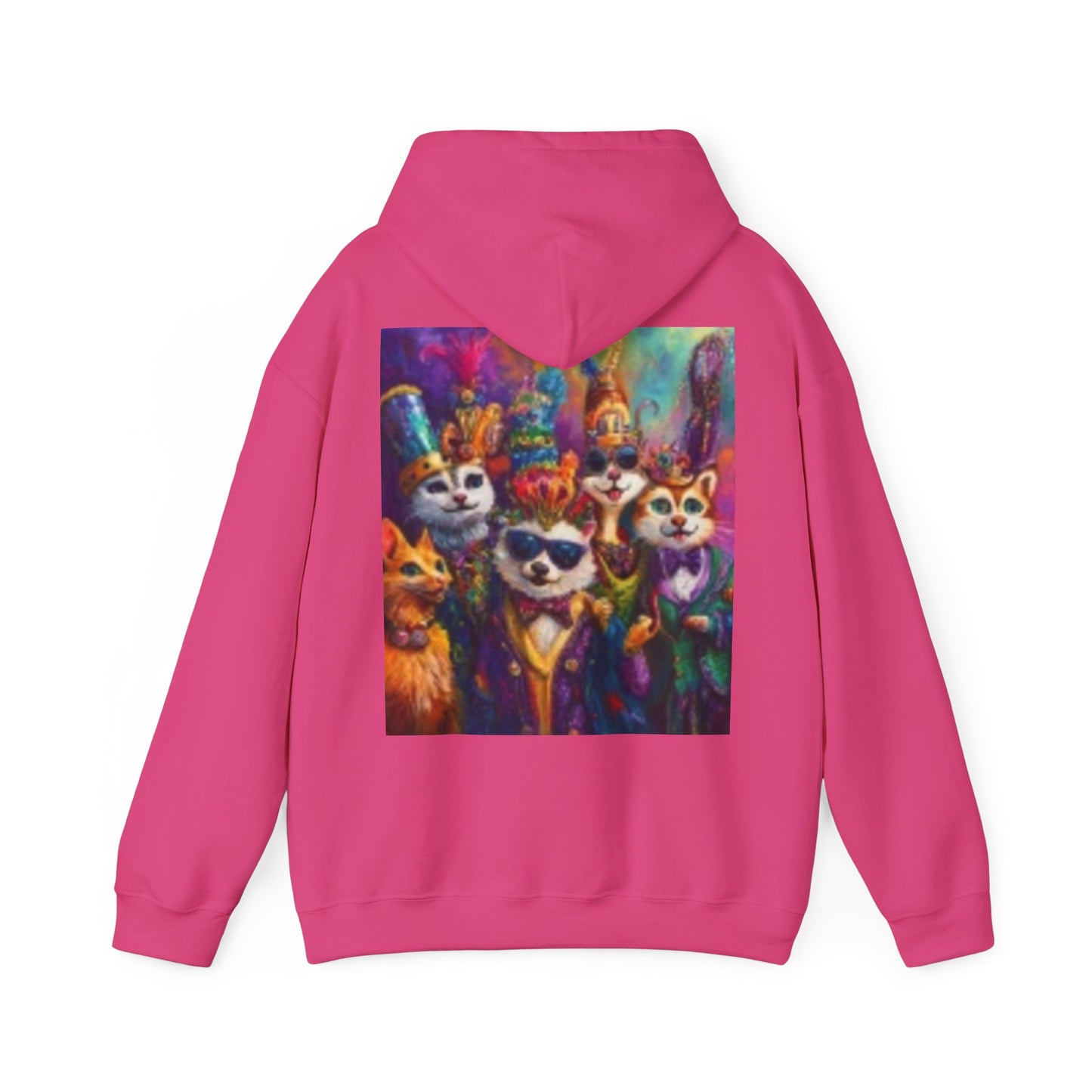 Colorful Cat Party Hooded Sweatshirt