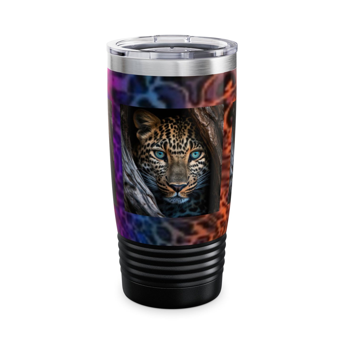 Majestic Leopard Ringneck Tumbler | 20oz Insulated Travel Mug, Animal Lover Gift, Nature Drinkware, Adventure Outdoors