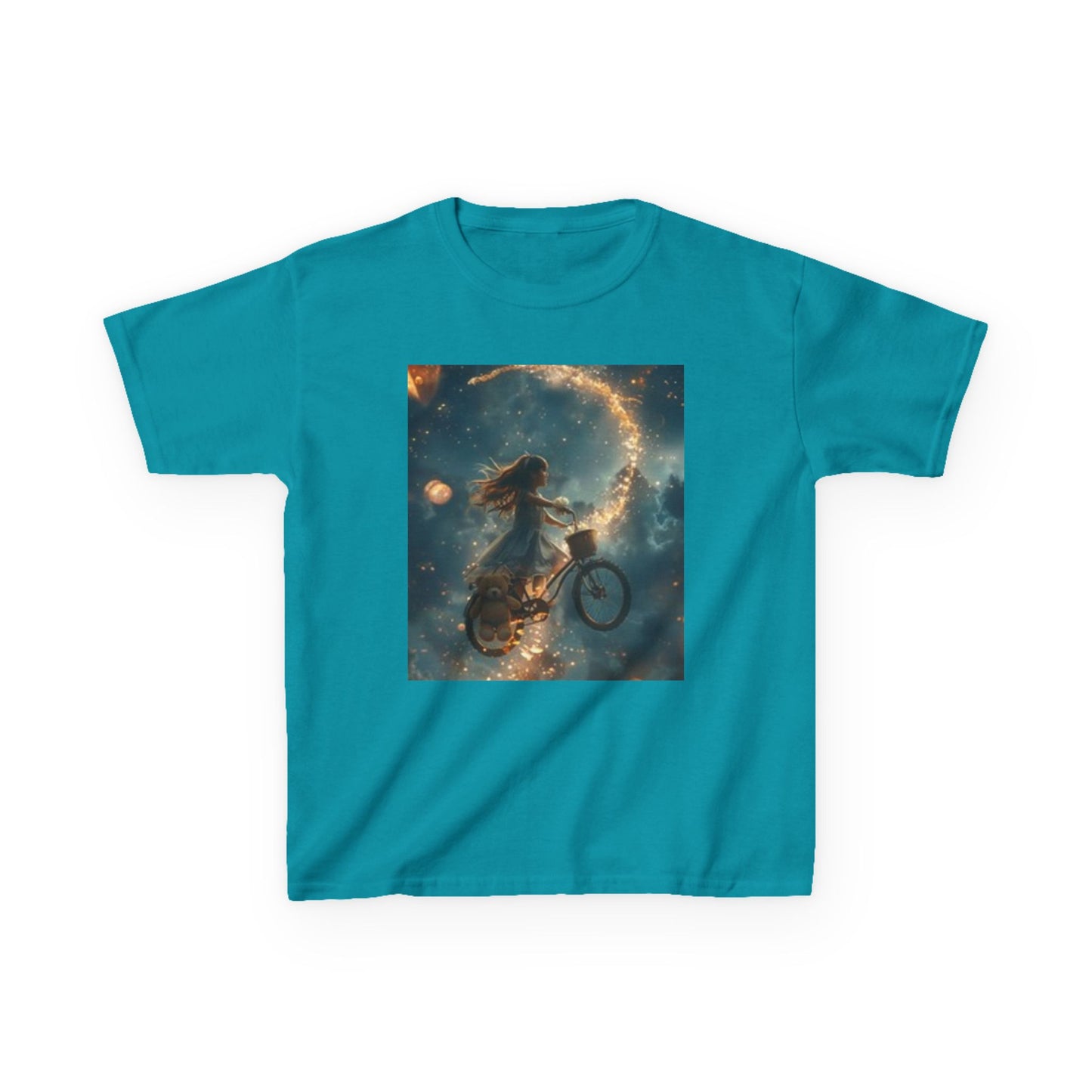 Cosmic Adventure Kids Tee - Space Biking Design