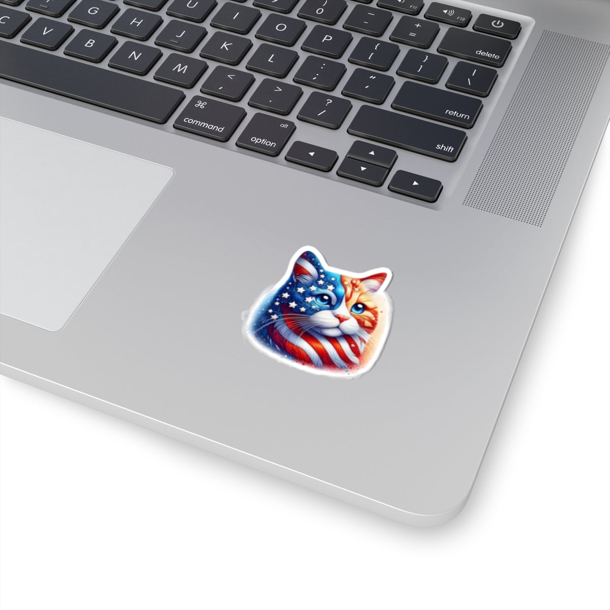 Patriotic Cat Stickers, USA Pride Décor, Fun Vinyl Decals for Pets, Independence Day Gifts, Laptop Stickers