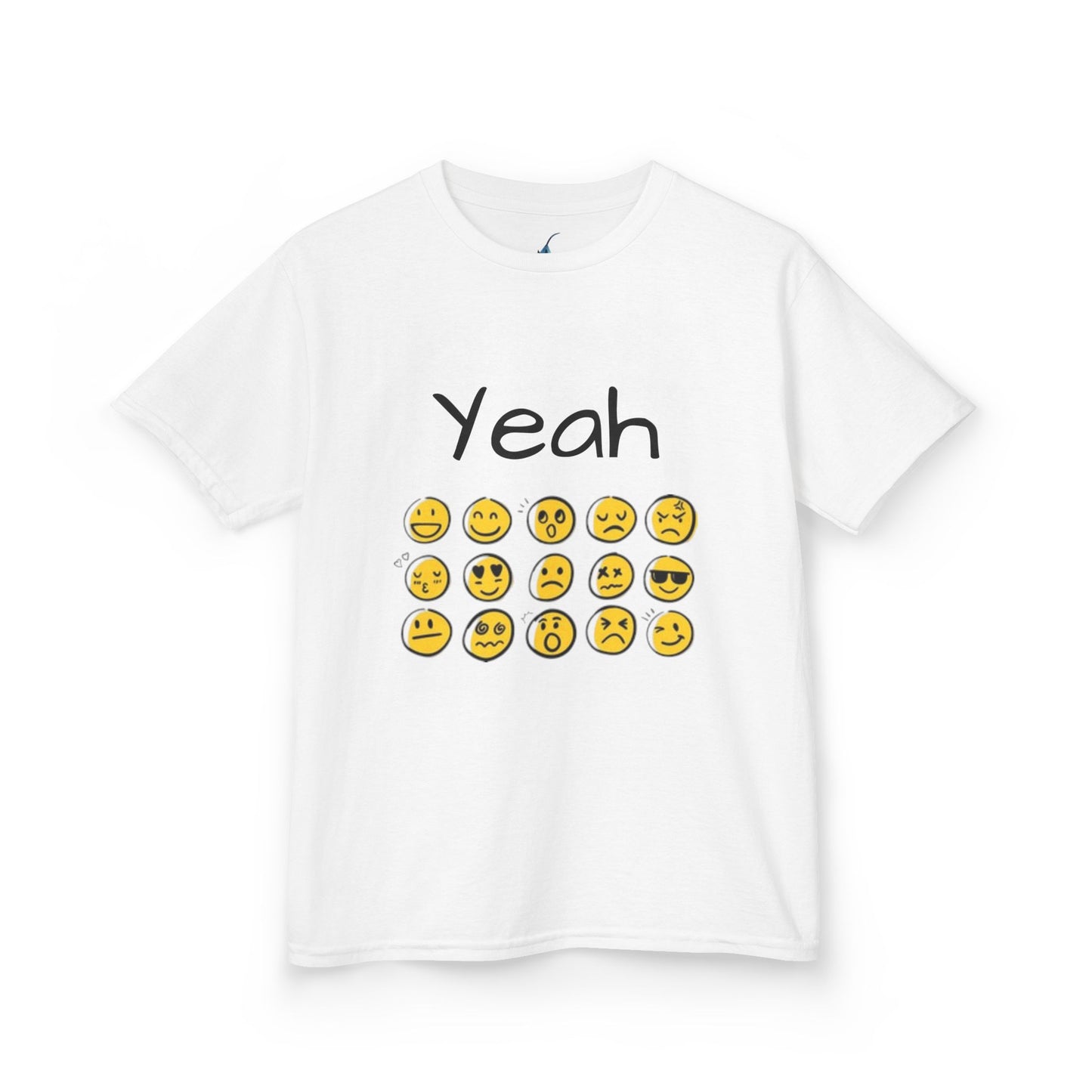 Kids Emoji Happy Sun Black Cat T-shirt