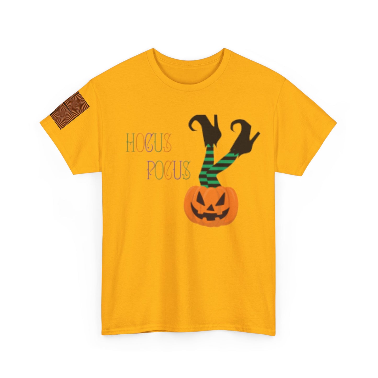 Orange Pumpkin Legs coming out Unisex Heavy Cotton T-shirt