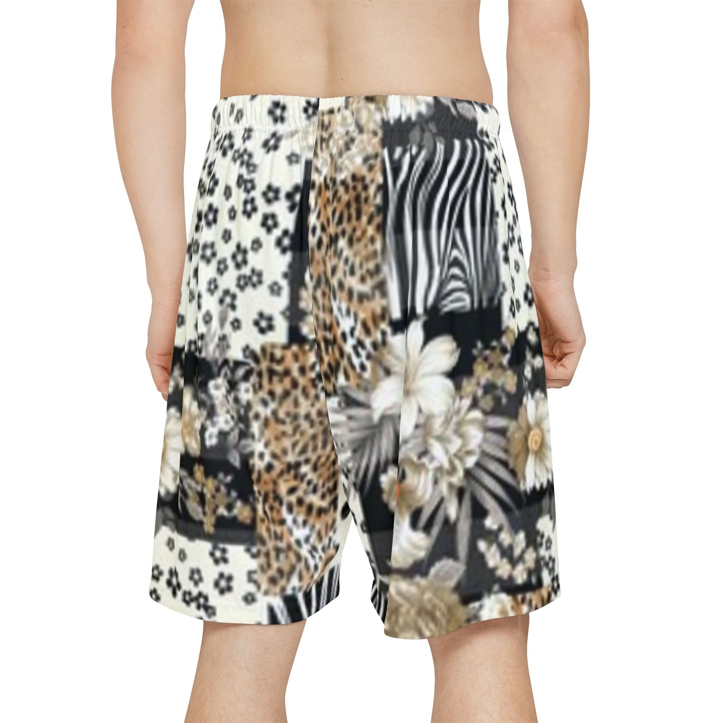 Trendy Men’s Floral Patchwork Pajama Shorts - Perfect for Summer Adventures