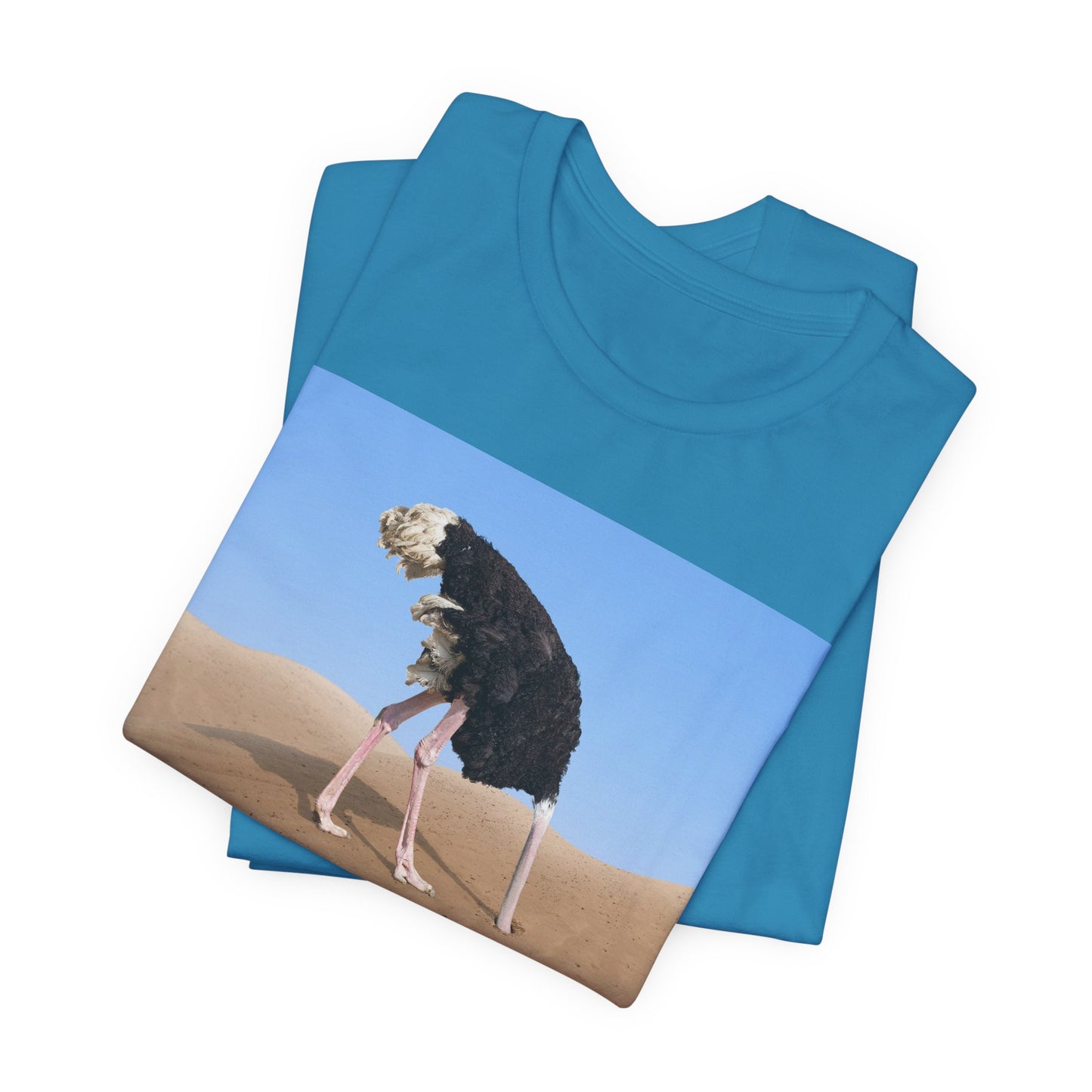 Camiseta avestruz no, no escucho