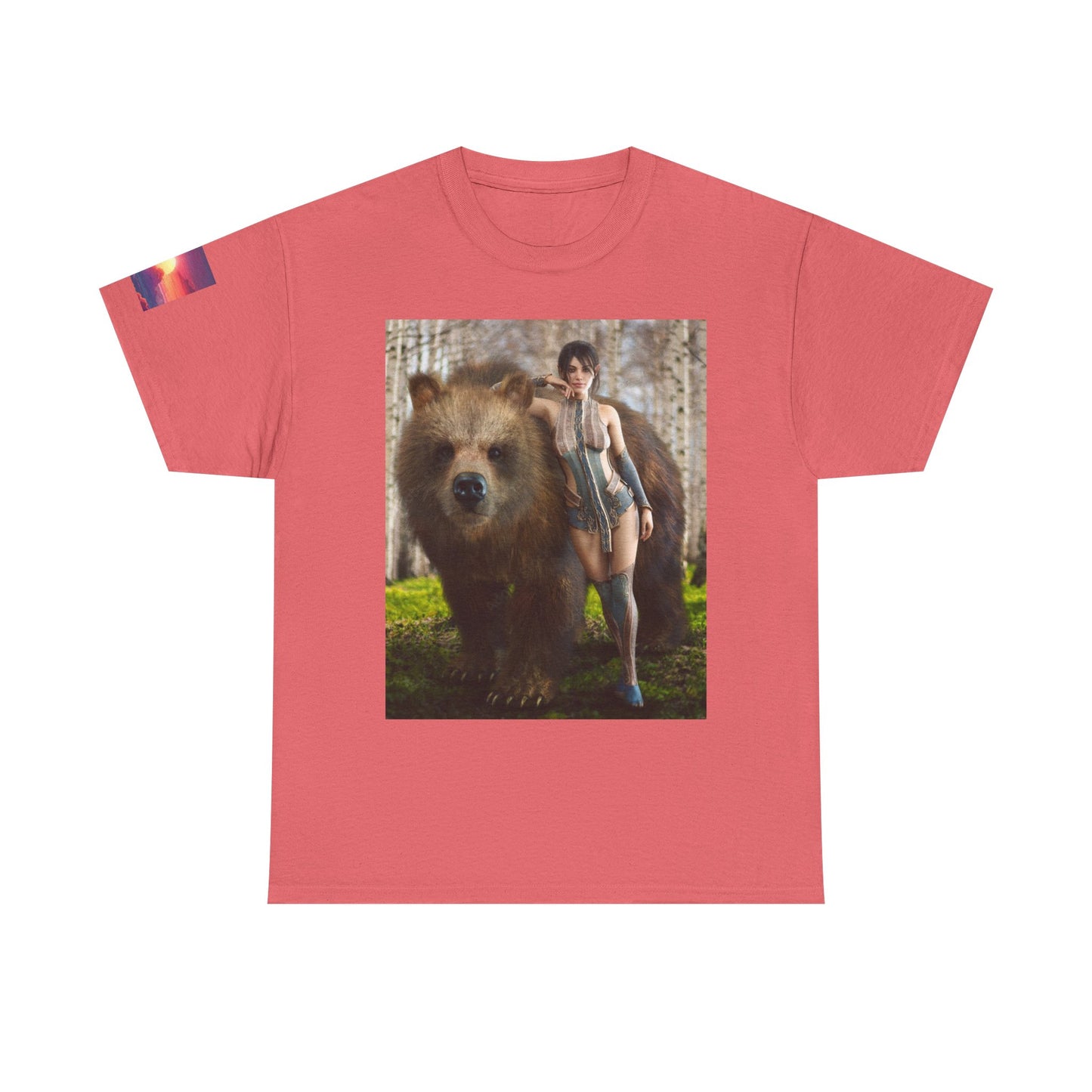 Sexy Girl & Bear Unisex T-shirt | Nature Inspired T-Shirt, Casual Gift, Unique Design, Eco-Friendly Fashion, Outdoor Lover Apparel