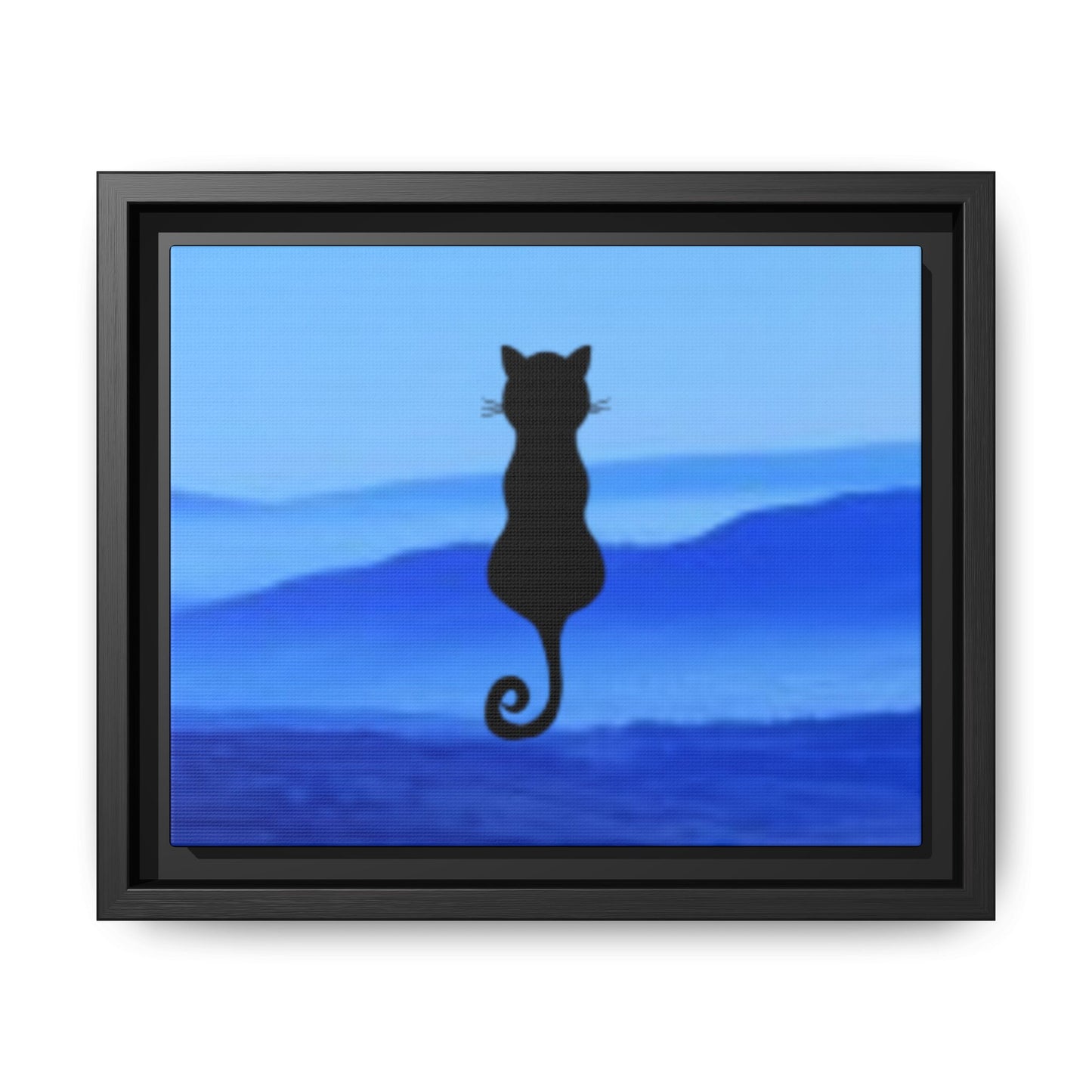 Framed Cat Silhouette Art Print, Wall Decor, Cat Lover Gift, Home Office Art, Pet Memorial