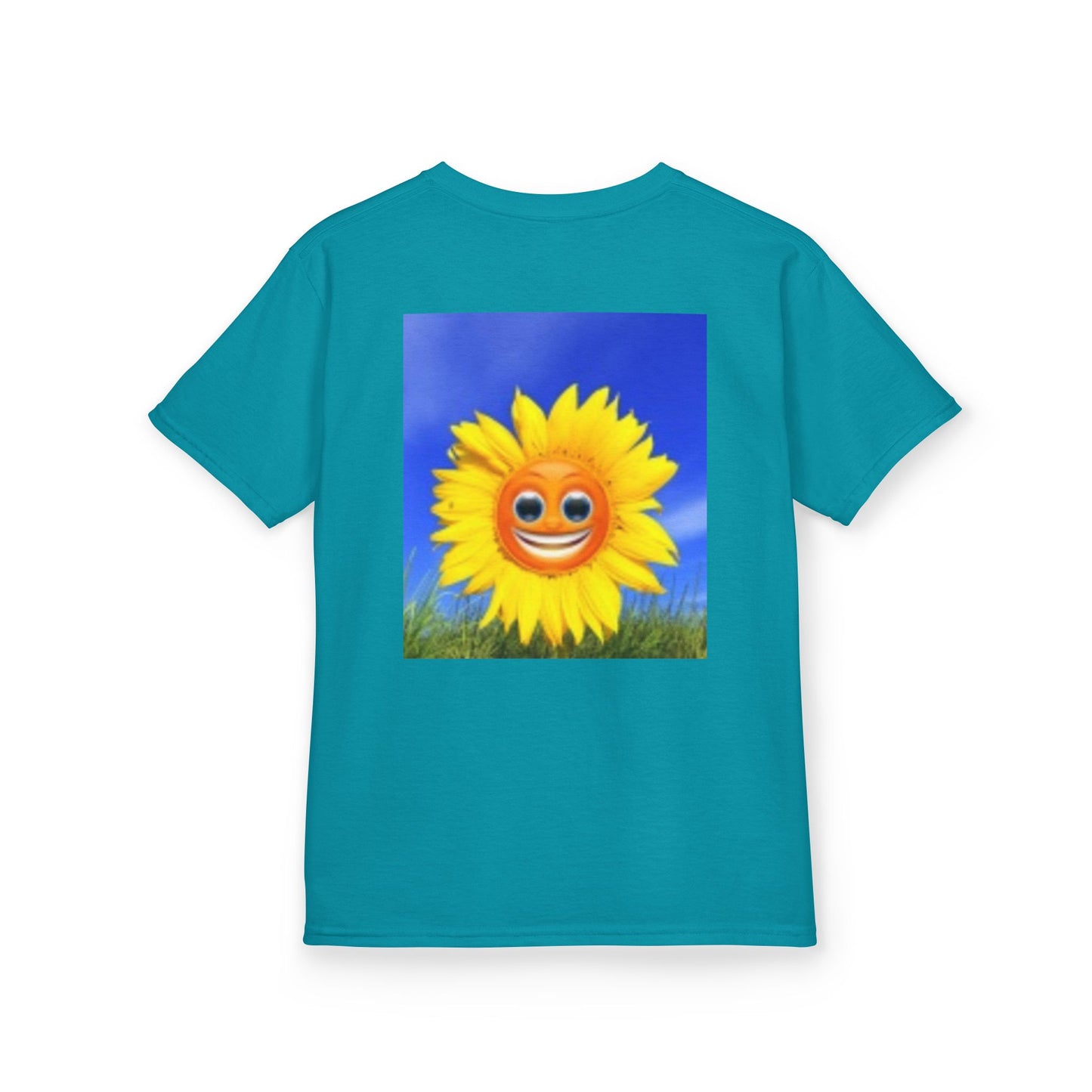 Kids Emoji Happy Sun Black Cat T-shirt