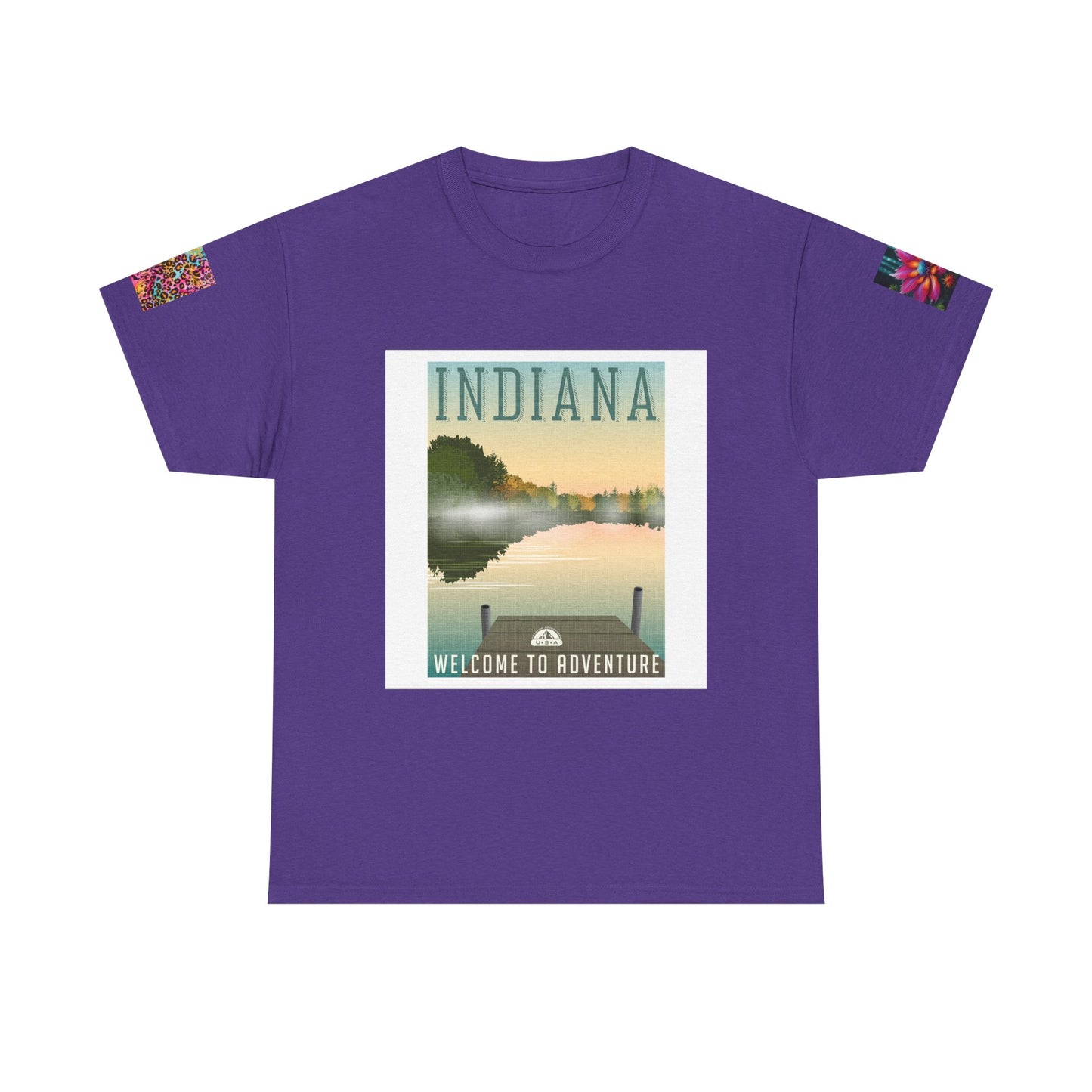 Indiana Nature Lake T-shirt - & Deer Full Moon