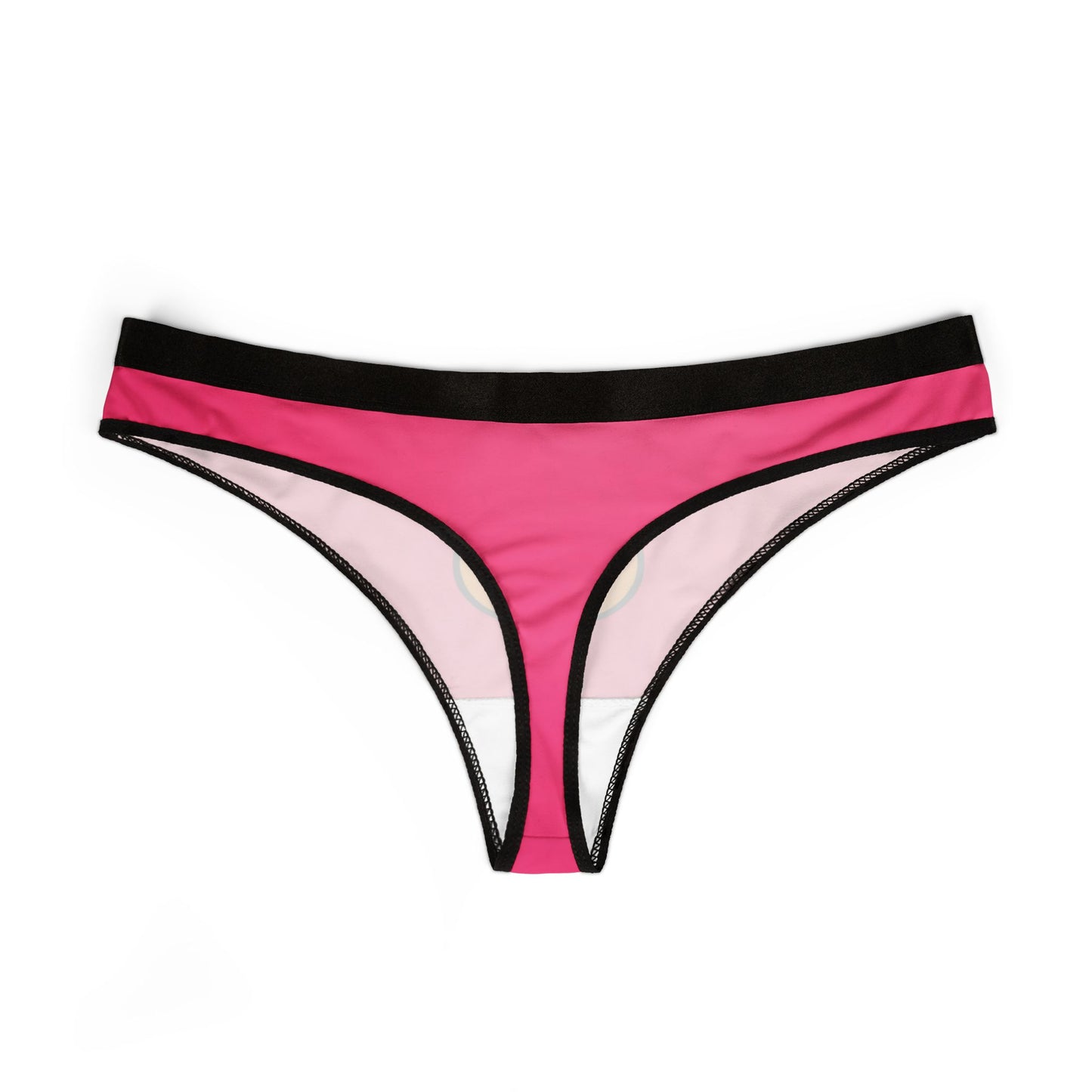 Smiley Face Women's Thongs, Happy Underwear, Cute Lingerie, Pink Cheeky Panties, Fun Gift for Her, Valentine's Day, Everyday Comfort