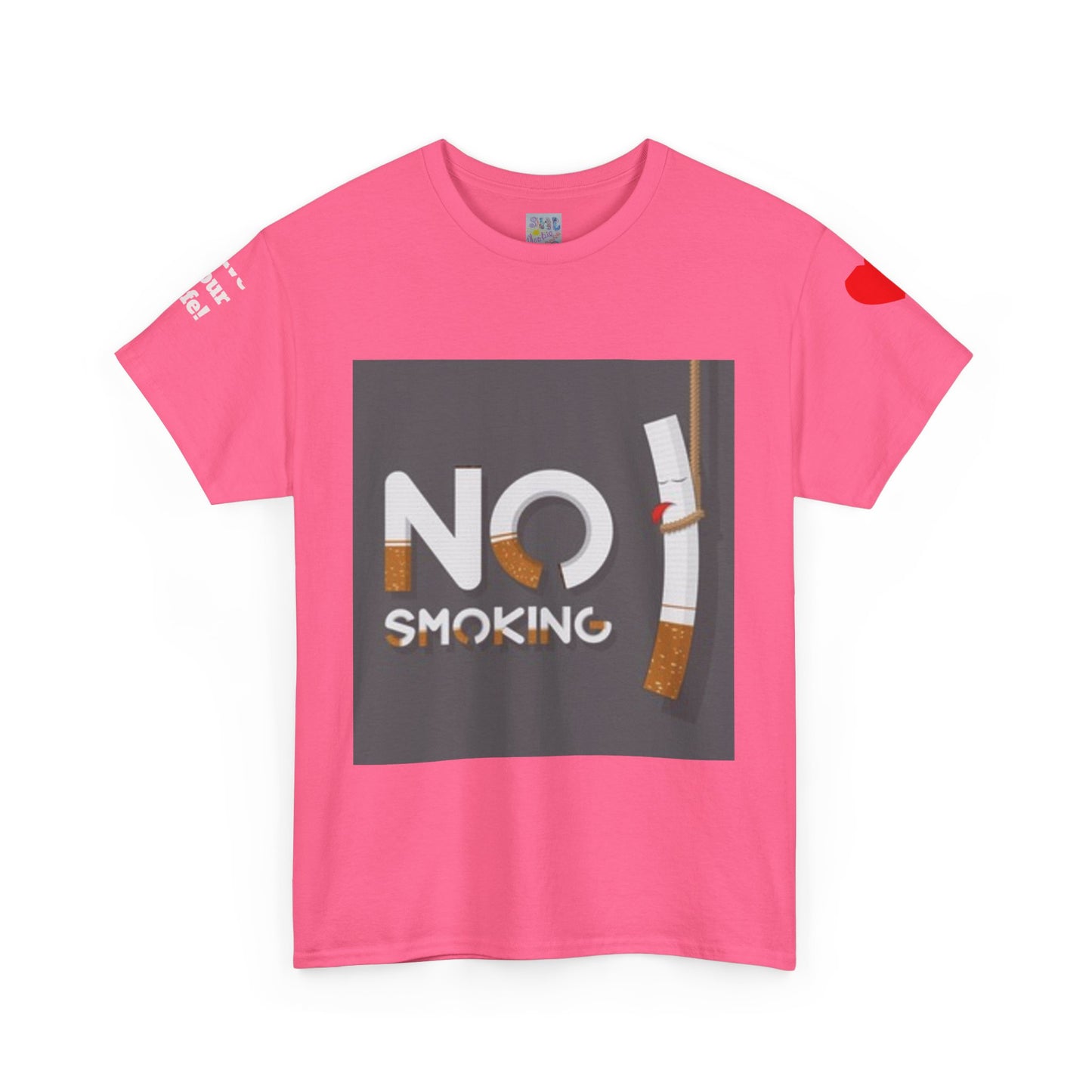 No Smoking Message T-shirt, Unisex Anti-Smoking Tee, Casual Statement Shirt, Gift for Smokers, Awareness Apparel, Health Conscious Clothing