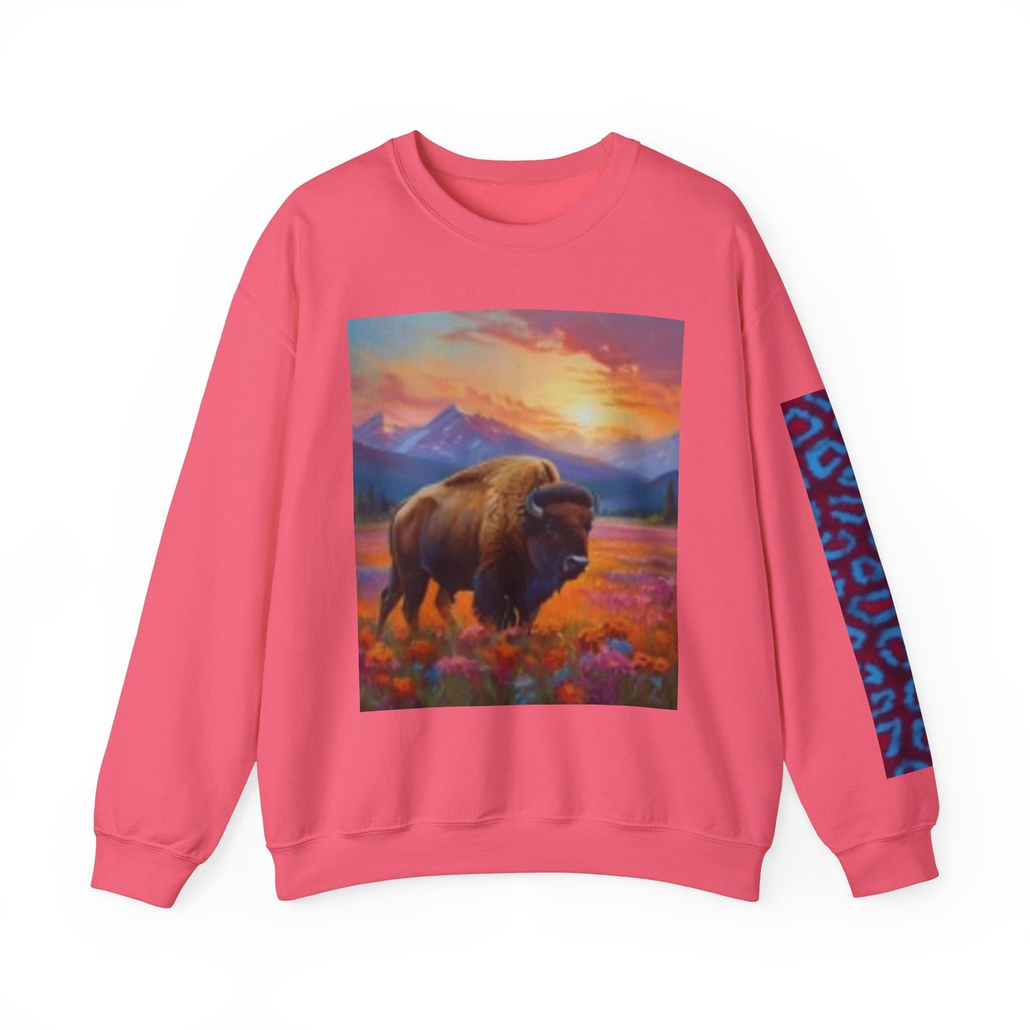 Bold Buffalo Design Unisex Crewneck Sweatshirt - Perfect for Nature Lovers